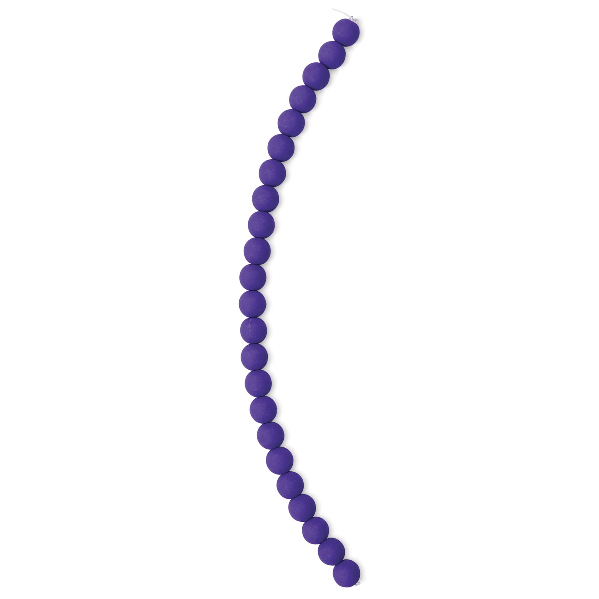 John Bead Czech Glass Preciosa Velvet Bead Strand - Round, Violet, 8 mm