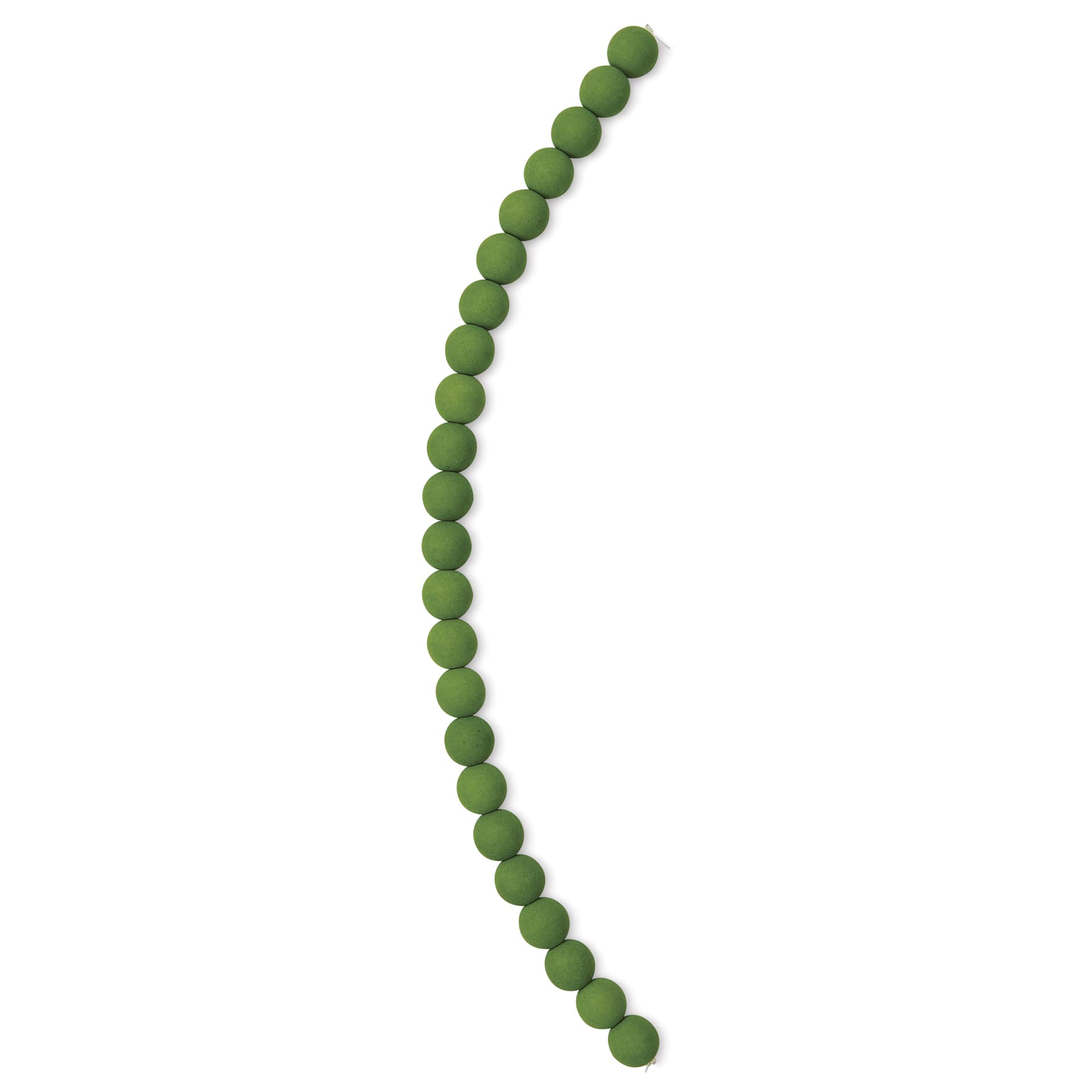 John Bead Czech Glass Preciosa Velvet Bead Strand - Round, Green, 8 mm