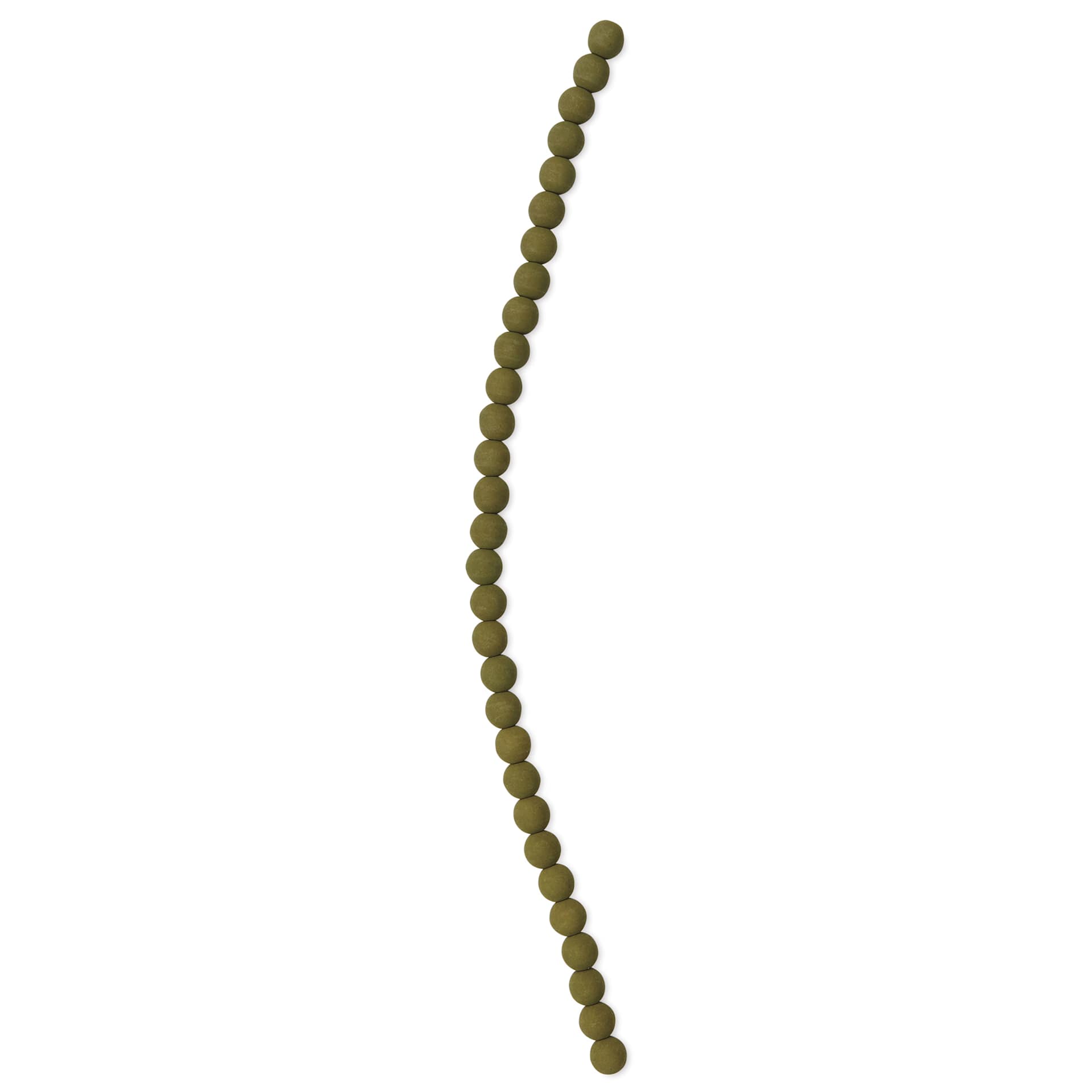 John Bead Czech Glass Preciosa Velvet Bead Strand - Round, Khaki, 6 mm