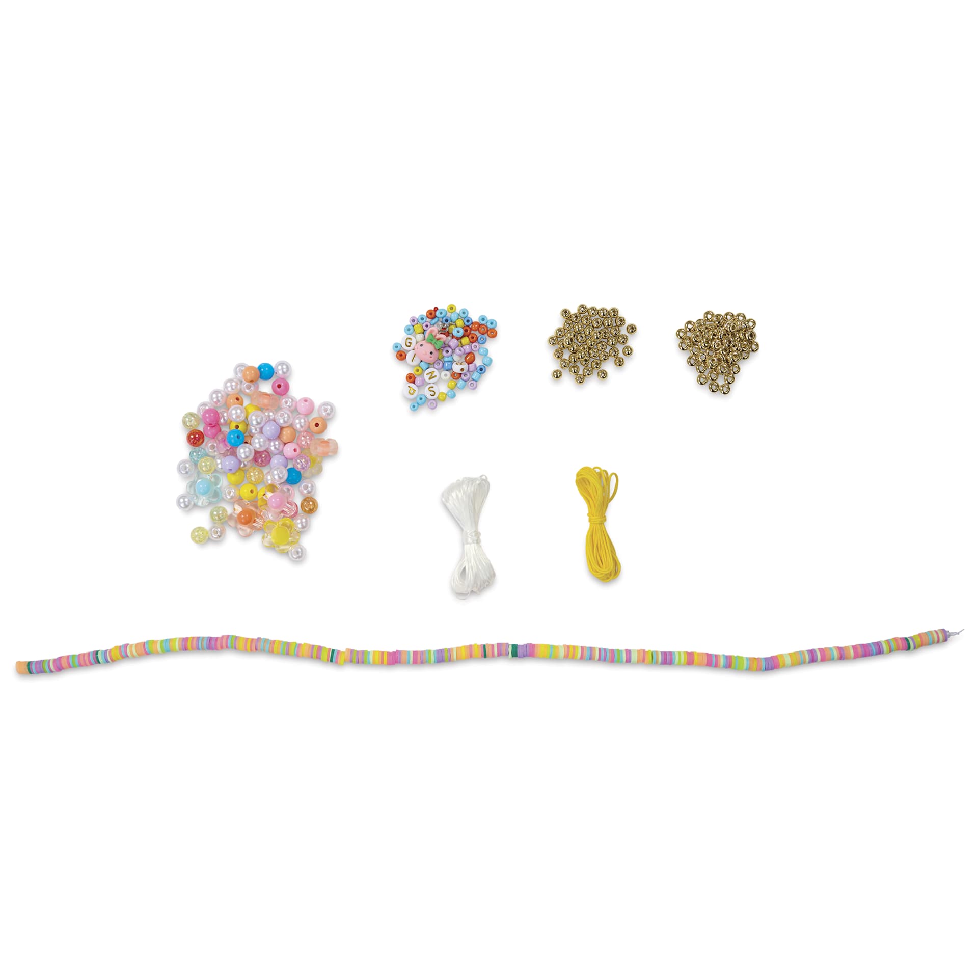 John Bead Craft Beads Bracelet Kit - Assorted Colors - contents