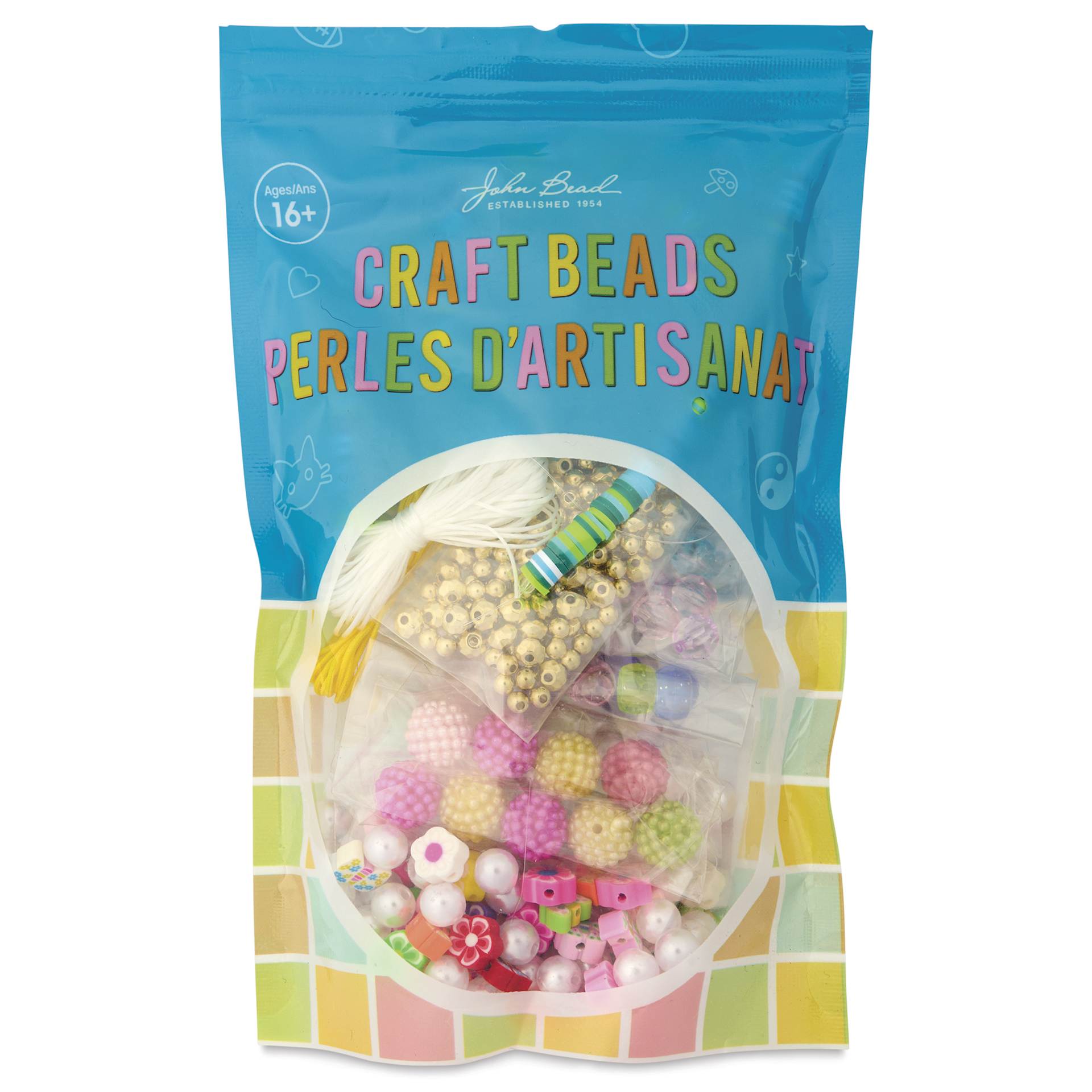 John Bead Craft Beads Bracelet Kit - Green - front of packaging