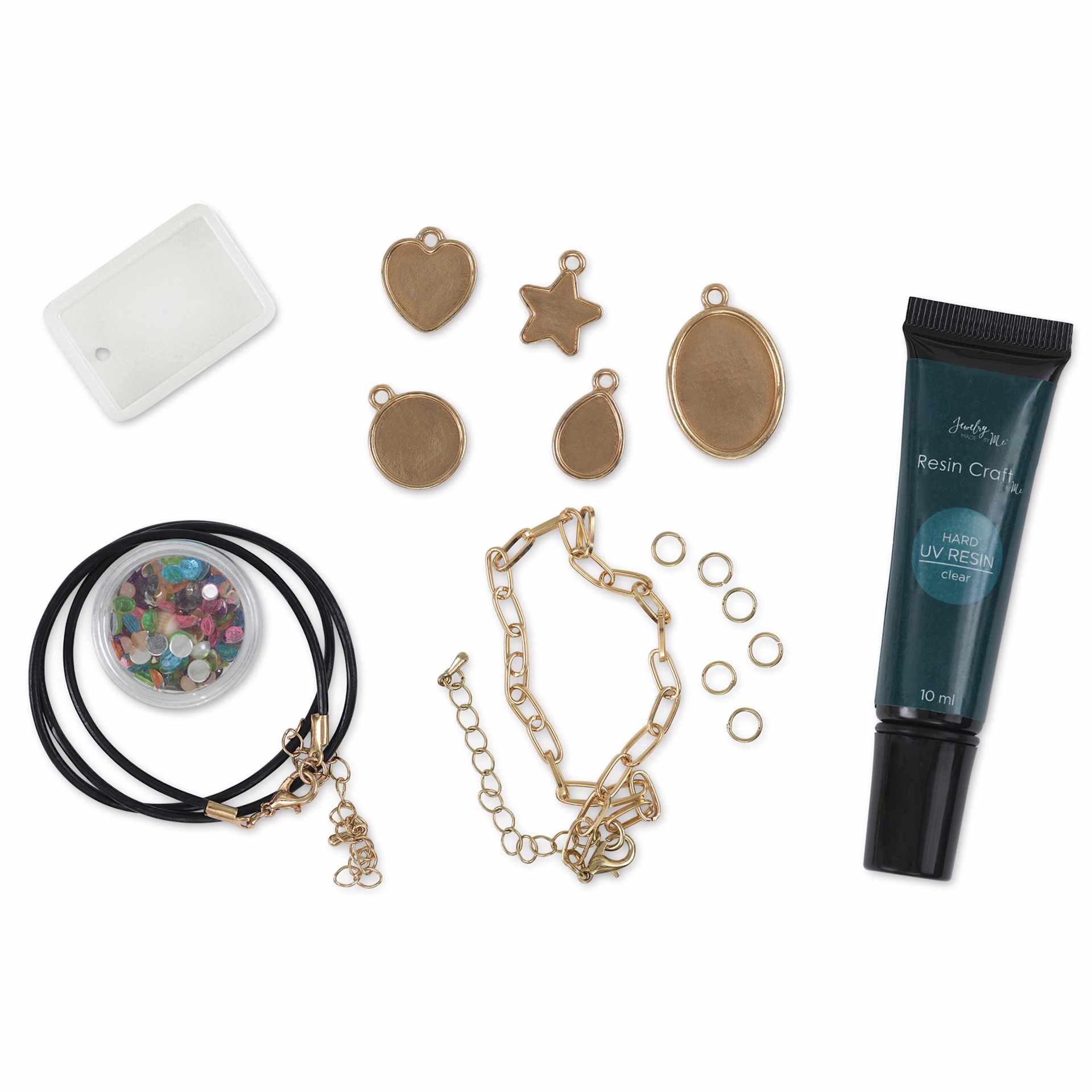 Jewelry Made By Me Resin Craft DIY Jewelry Starter Kit - Set of 11 - contents