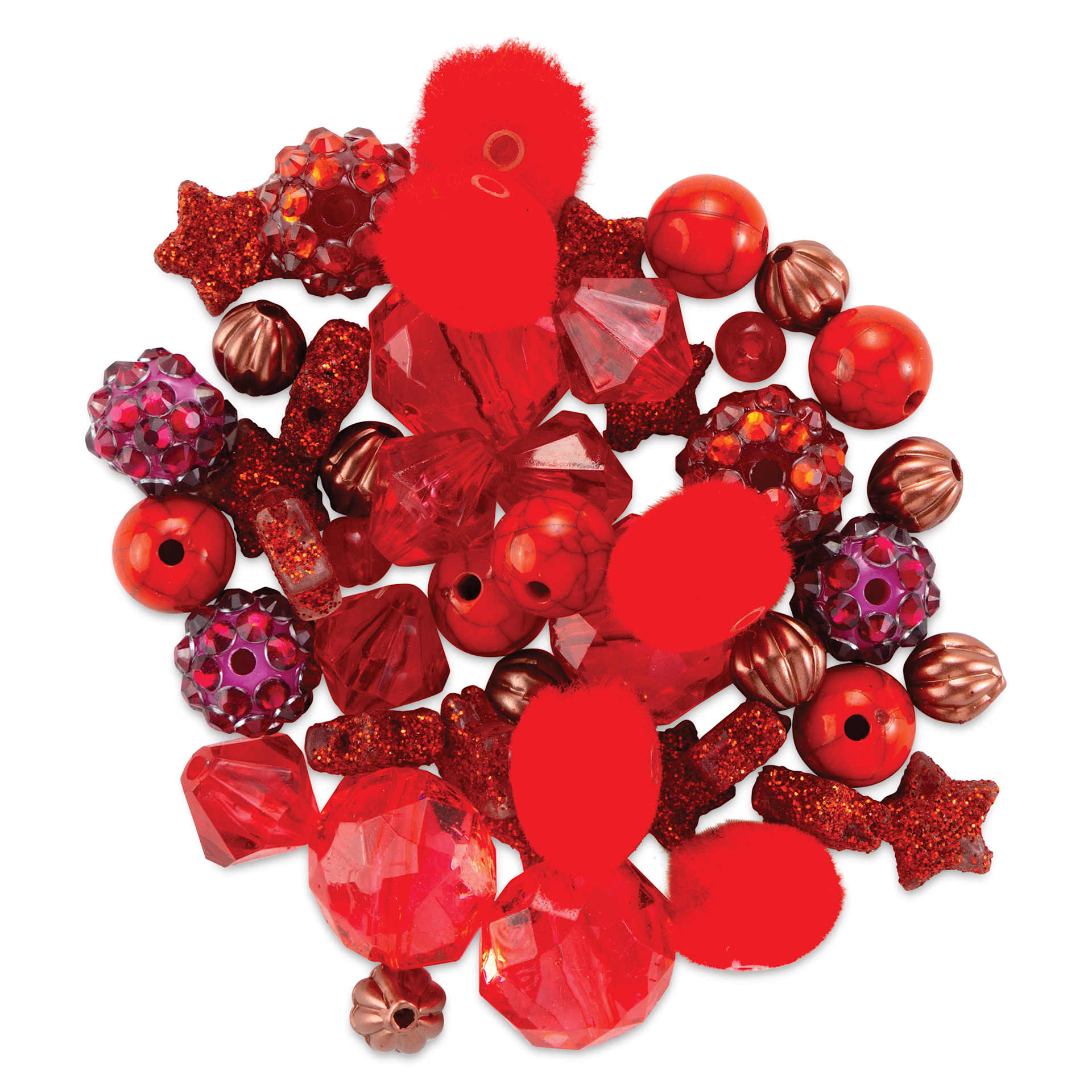 Cousin DIY Fun Pack Acrylic Bead Color Mix - Red
