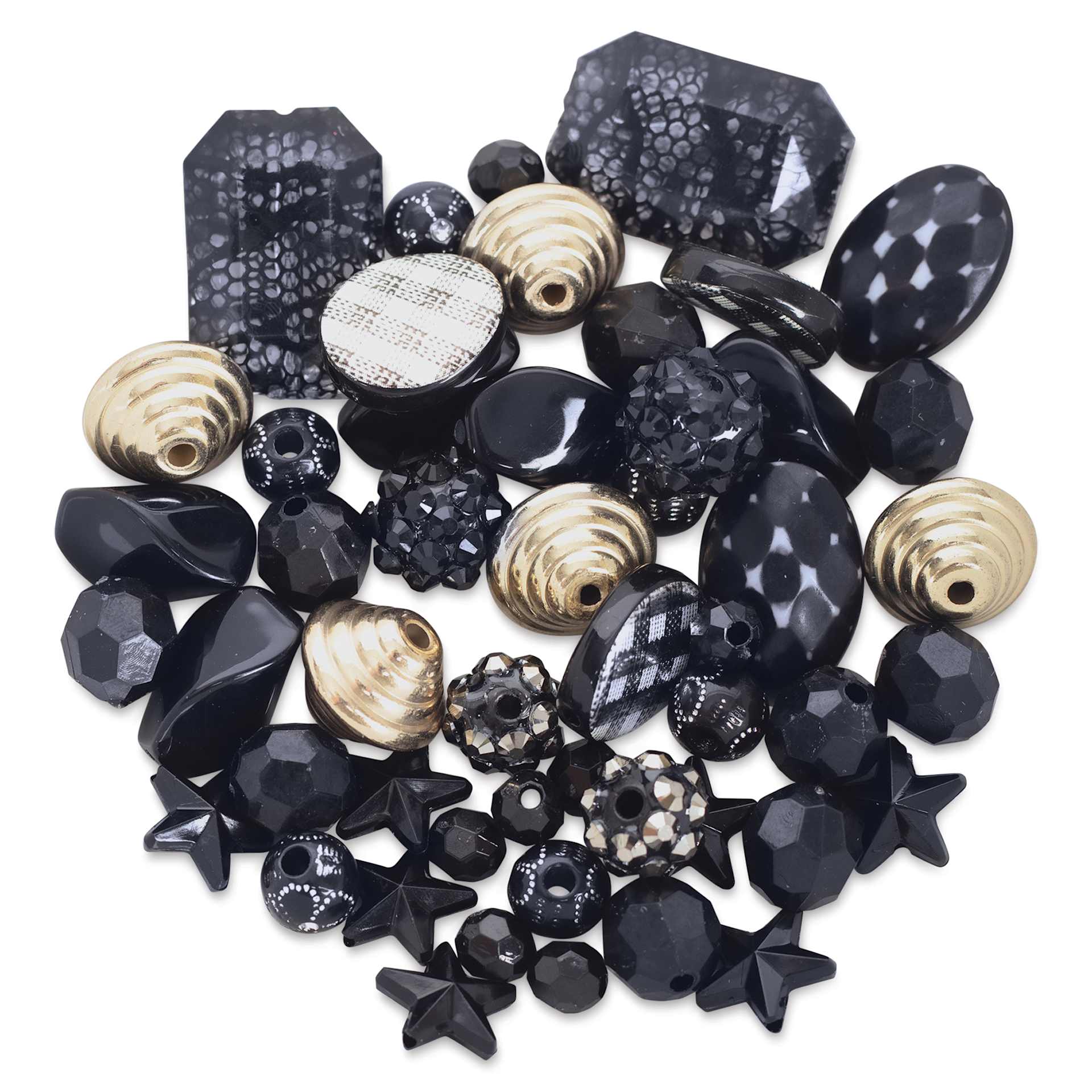 Cousin DIY Fun Pack Acrylic Bead Color Mix - Black showing contents