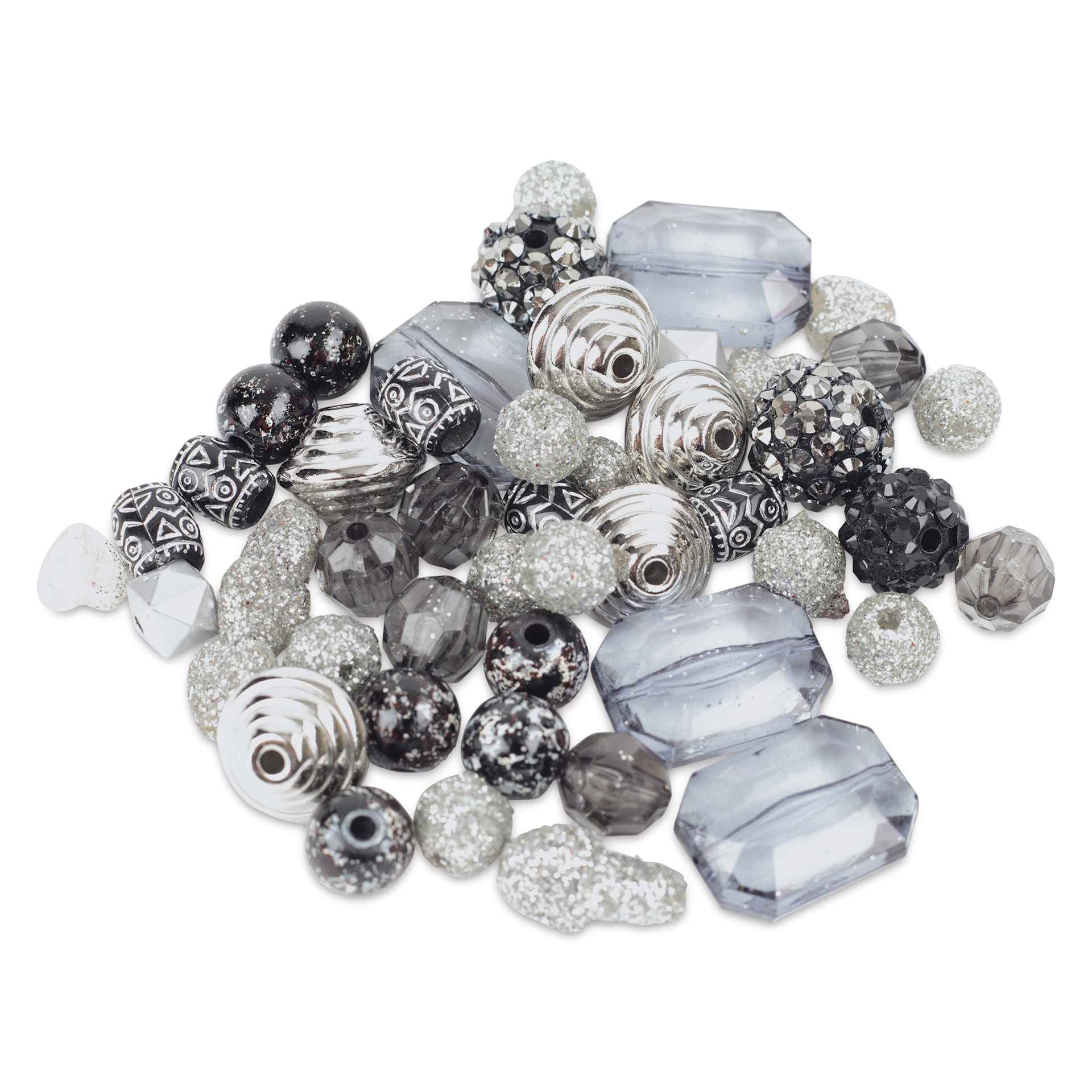 Cousin DIY Fun Pack Acrylic Bead Color Mix - Grey