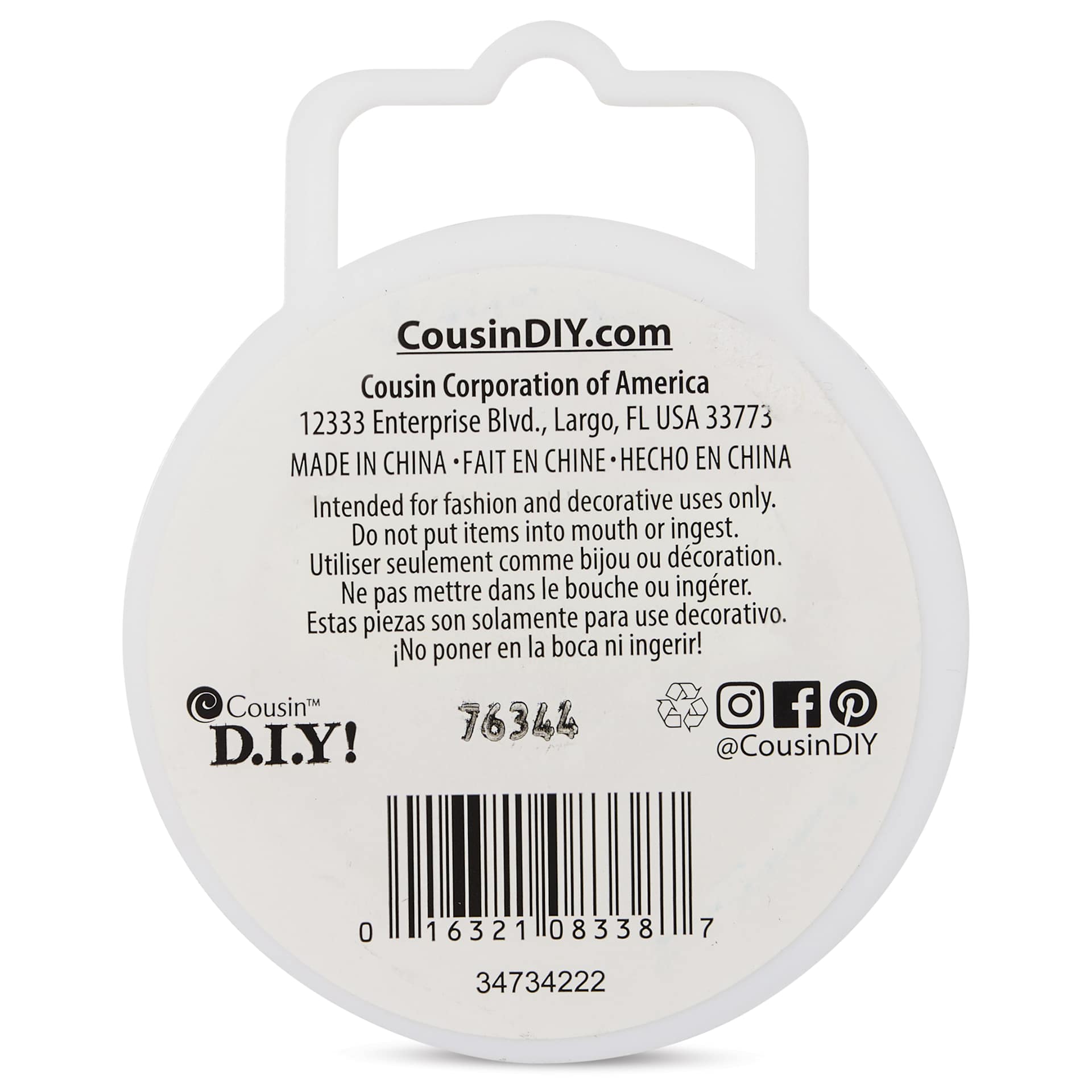 Cousin DIY Stretch Cord Spool - 0.5 mm x 50 ft - back