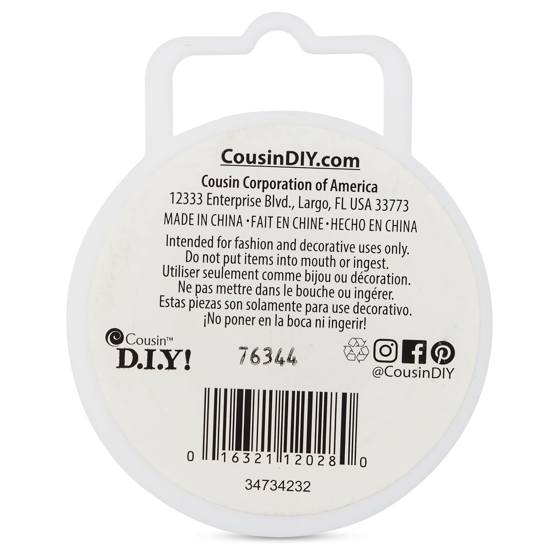 Cousin DIY Stretch Cord Spool - 0.8 mm x 45 ft - back