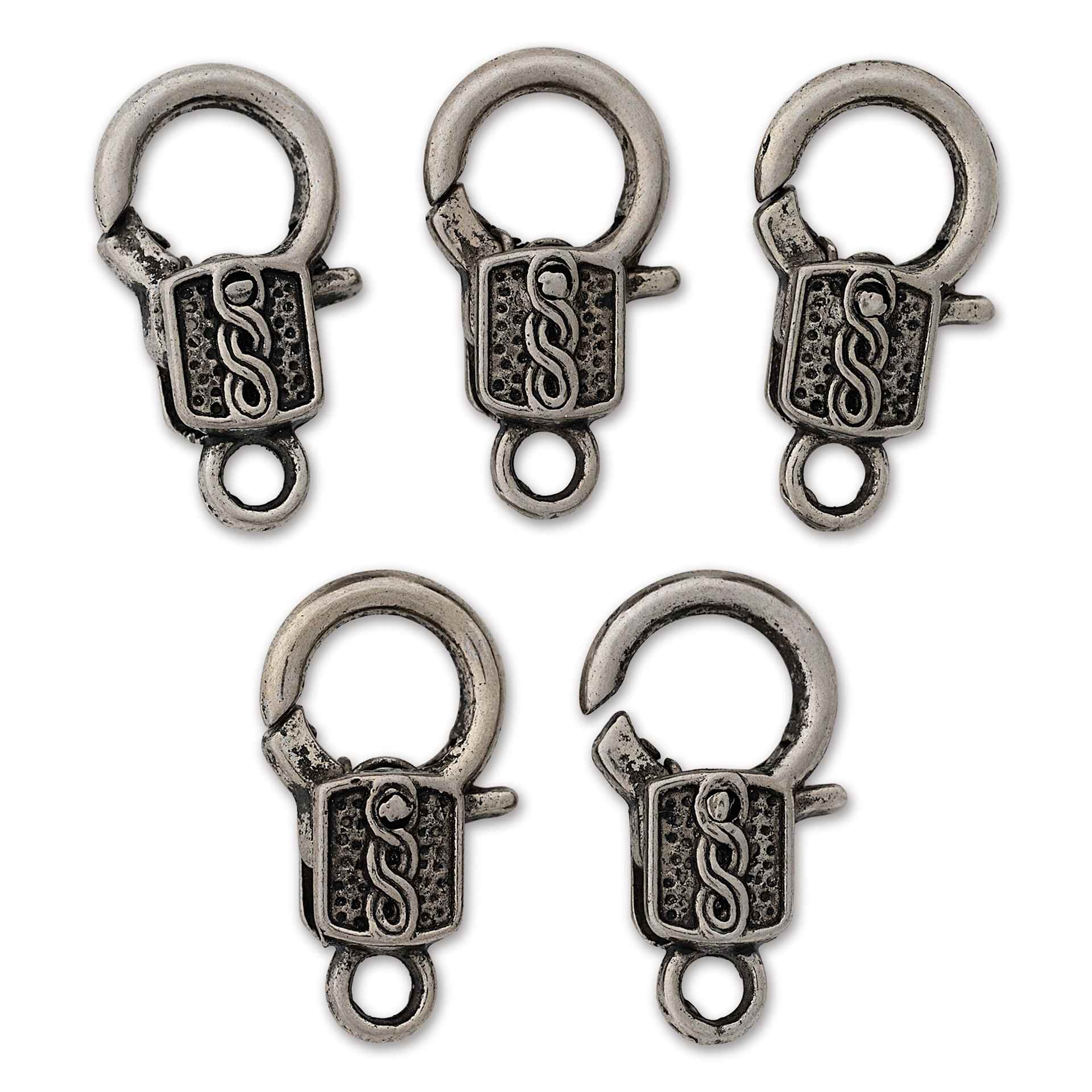 Cousin Jewelry Basics Medium Deco Lobster Claw Clasps - Pkg of 5