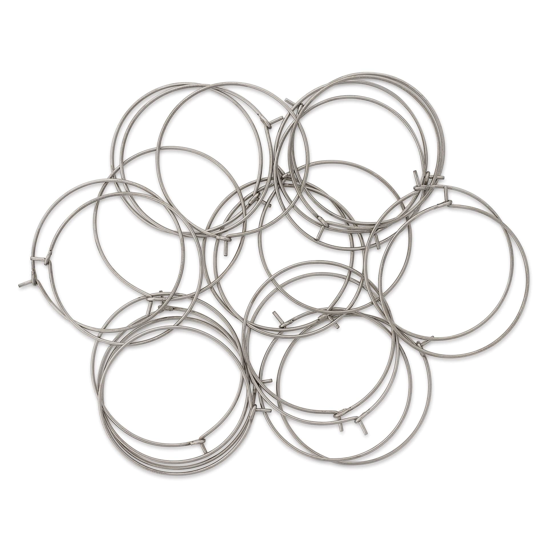 Cousin Stainless Steel Elegance Earring Hoops - Pkg of 22