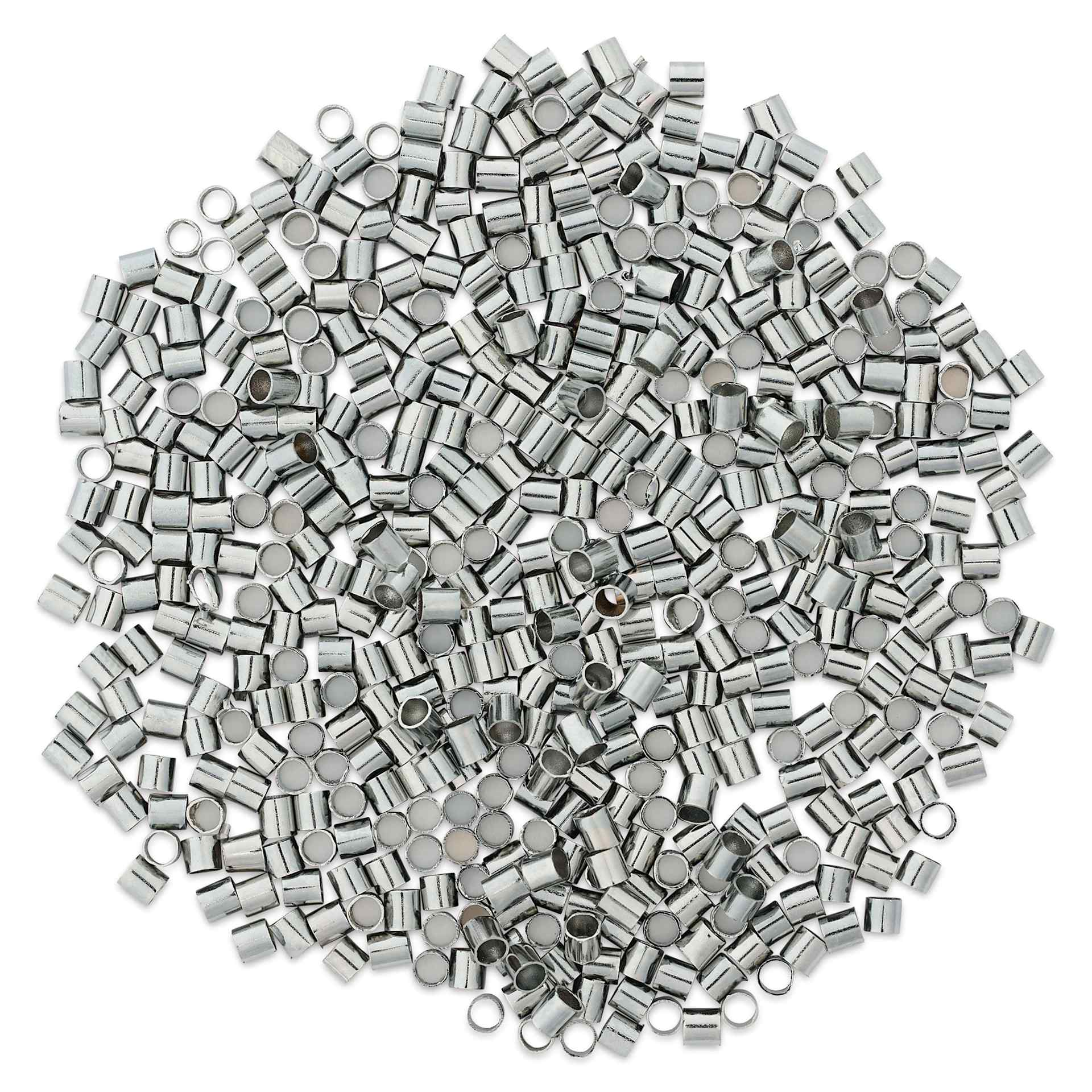 Cousin Jewelry Basics Crimp Tubes - Pkg of 500, Silver, 2 mm