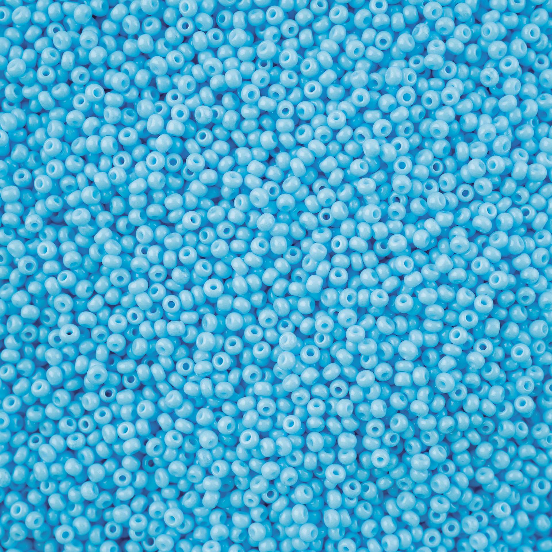 John Bead Solgel Chalk Dyed Czech Seed Beads - 11/0, Aqua
