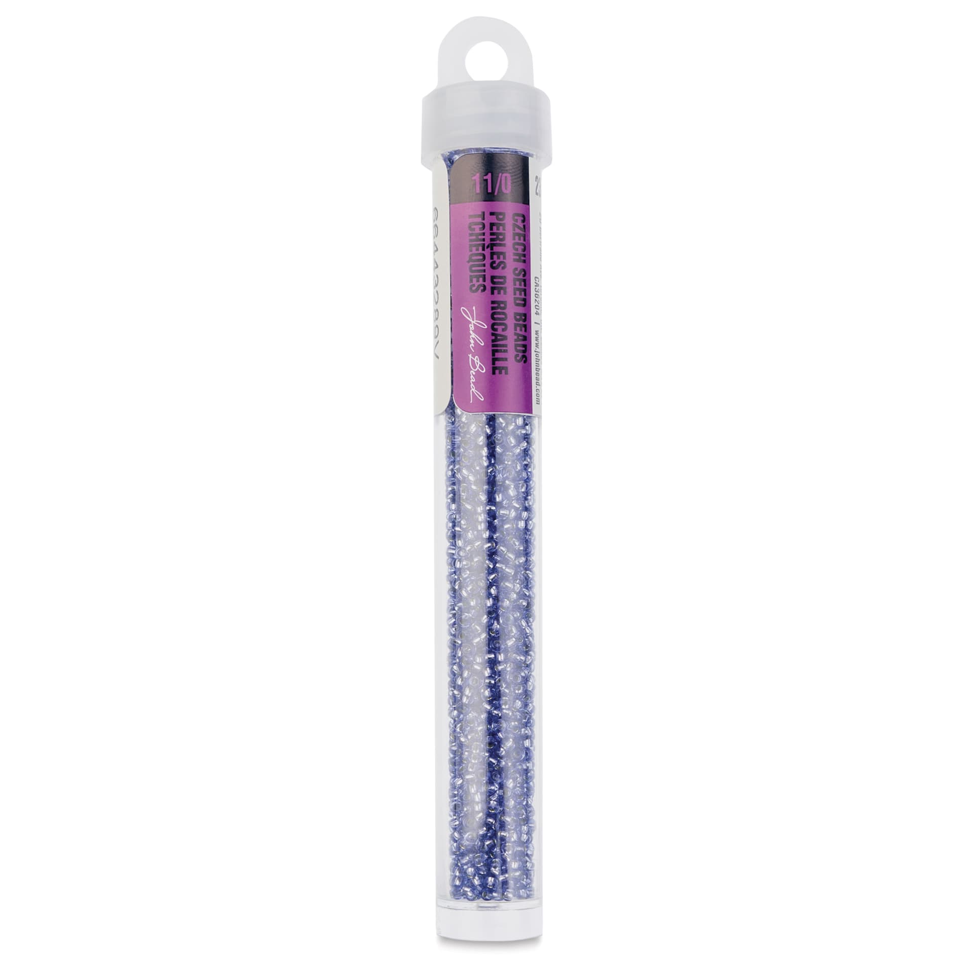 John Bead Solgel Czech Seed Beads - S/L, Purple, 23 g vial