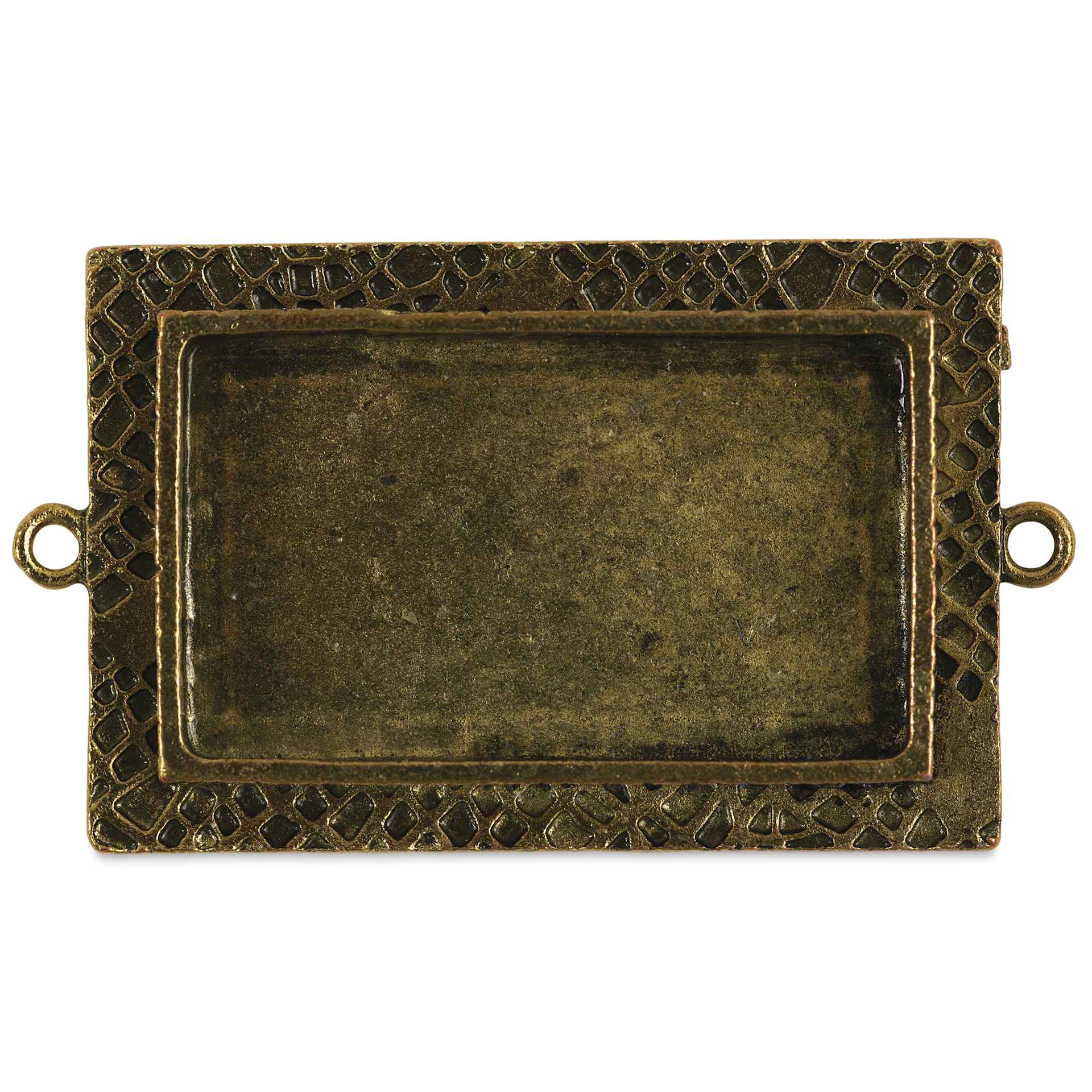 Ranger Ice Milan Bezel - Rectangle, Antique Bronze, 4.4 cm x 2.8 cm