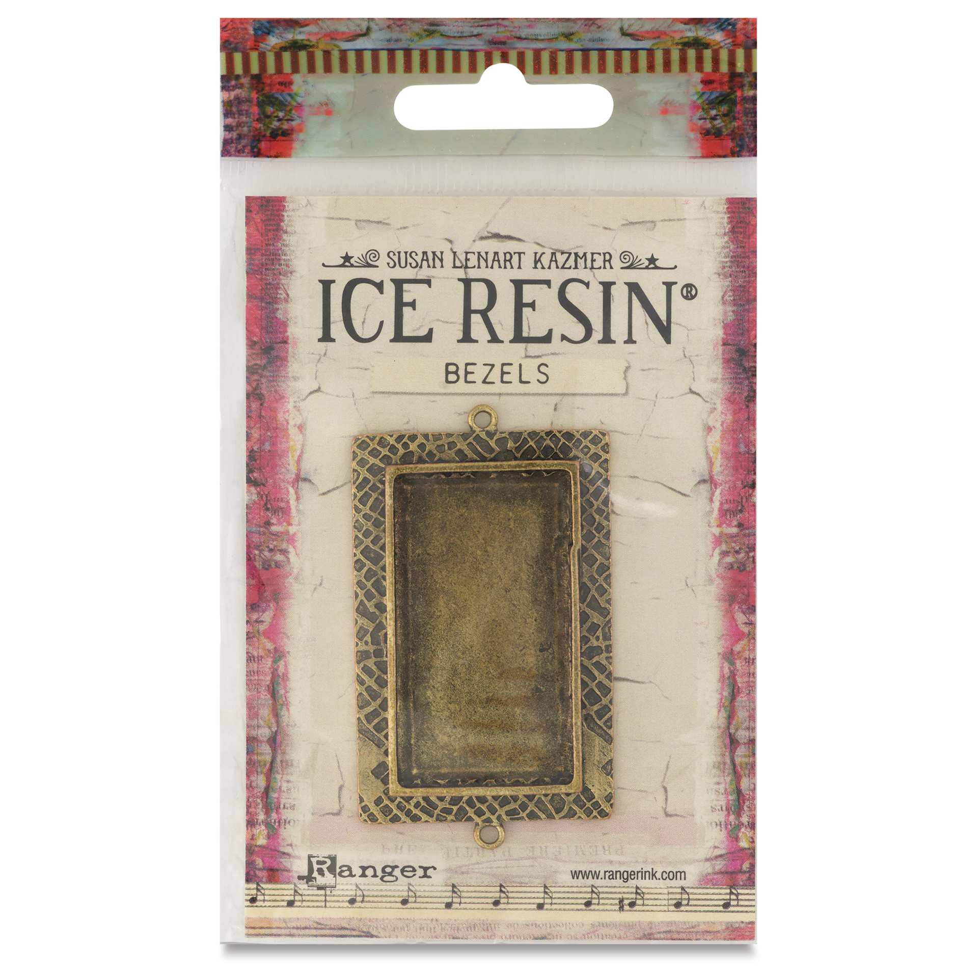 Ranger Ice Milan Bezel - Rectangle, Antique Bronze, 5.2 cm x 3.4 cm - front of packaging