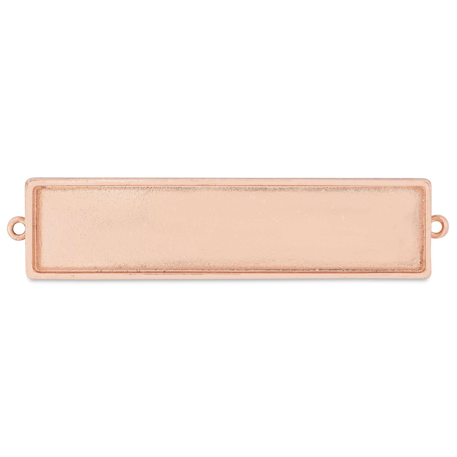 Ranger Ice Industrial Bezel - Rectangle, Rose Gold, 7.3 cm x 1.5 cm - top view