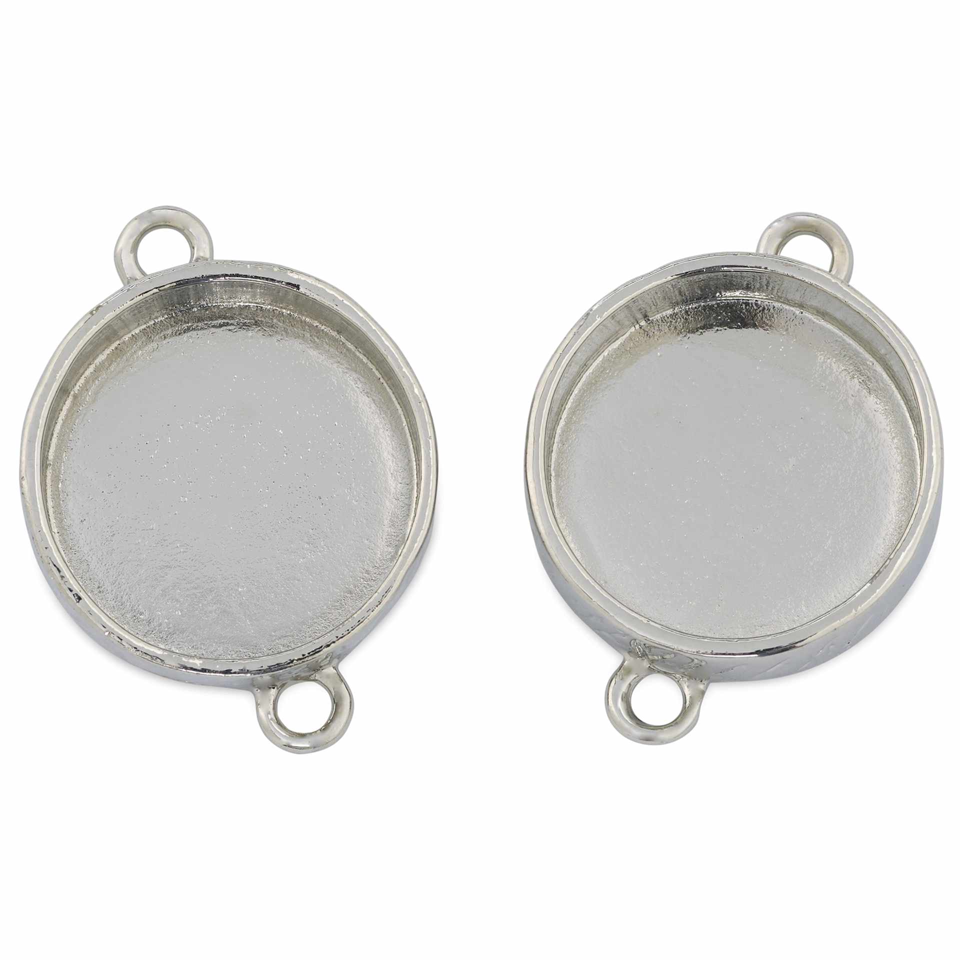 Ranger Ice Industrial Bezel - Circle, Small, Sterling Silver, Pkg of 2 - top view
