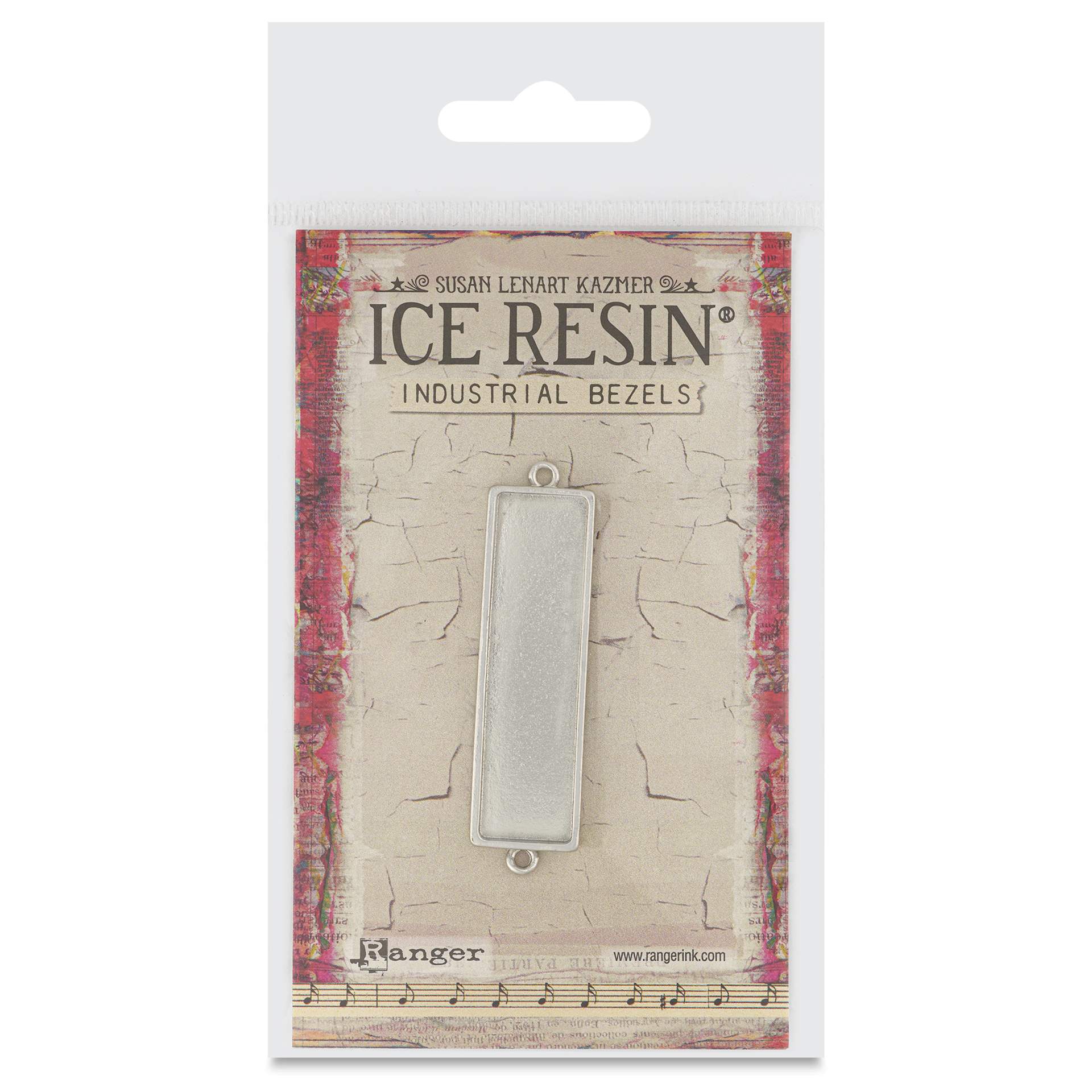 Ranger Ice Industrial Bezel - Rectangle, Sterling Silver, 4.7 cm x 1.2 cm - front of packaging