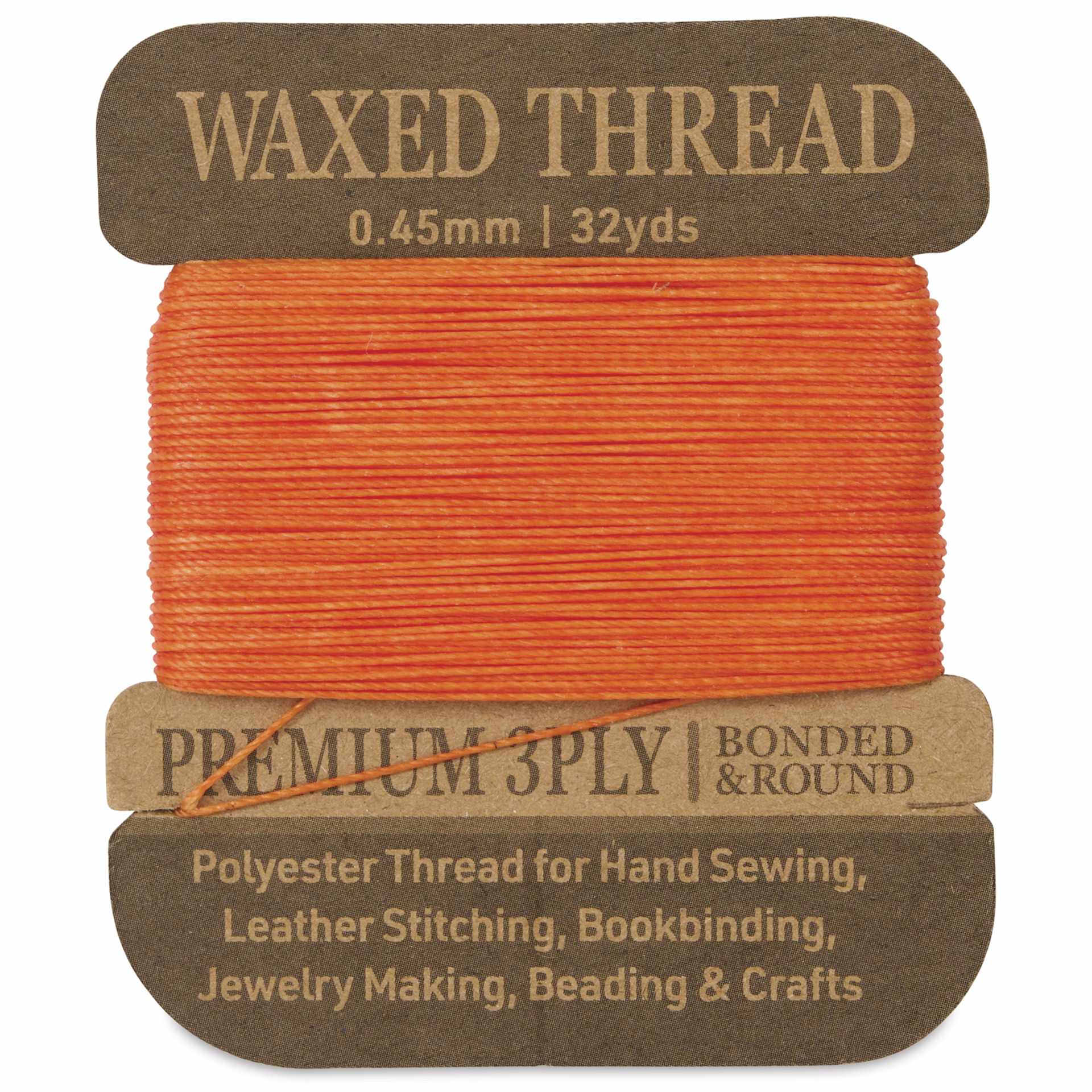 Hemptique Waxed Bonded & Round Thread - Cappuccino, 0.45 mm, 32 yds