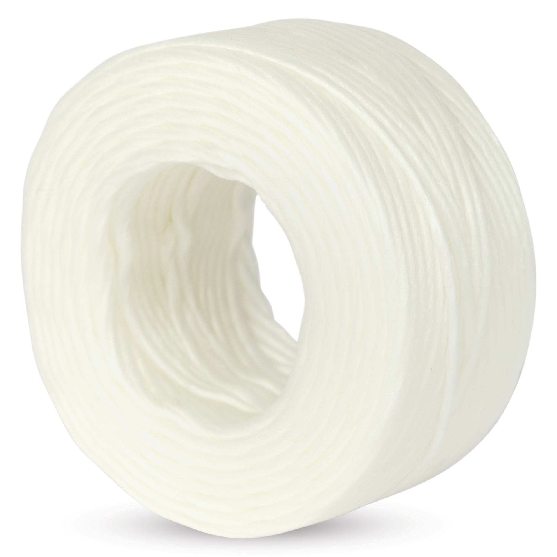 Hemptique Silky Smooth Waxed Thread - White, 1 mm, 25 yds