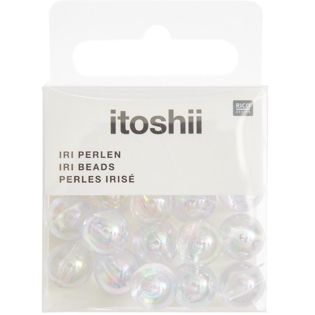 BEADS ROUND 10MM IRIDESCT 20PK