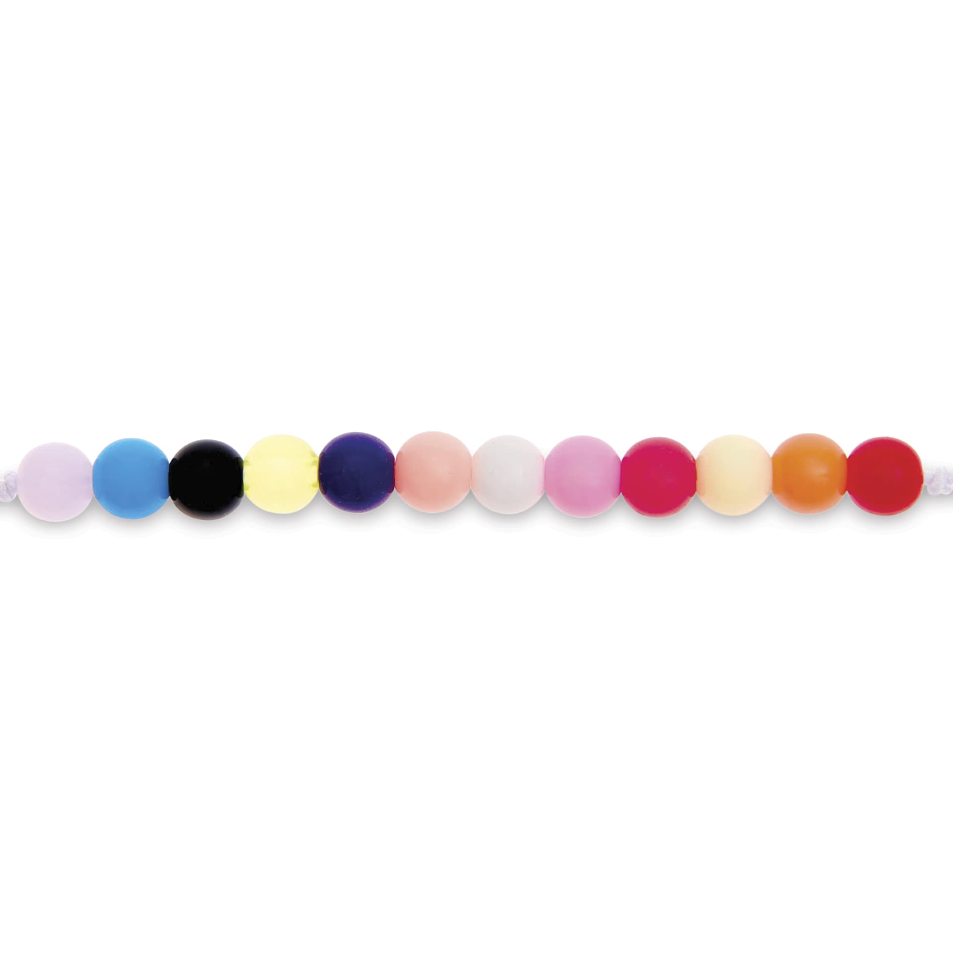 Rico Design Itoshii Plastic Beads - Just Happy, 6 mm Dia.