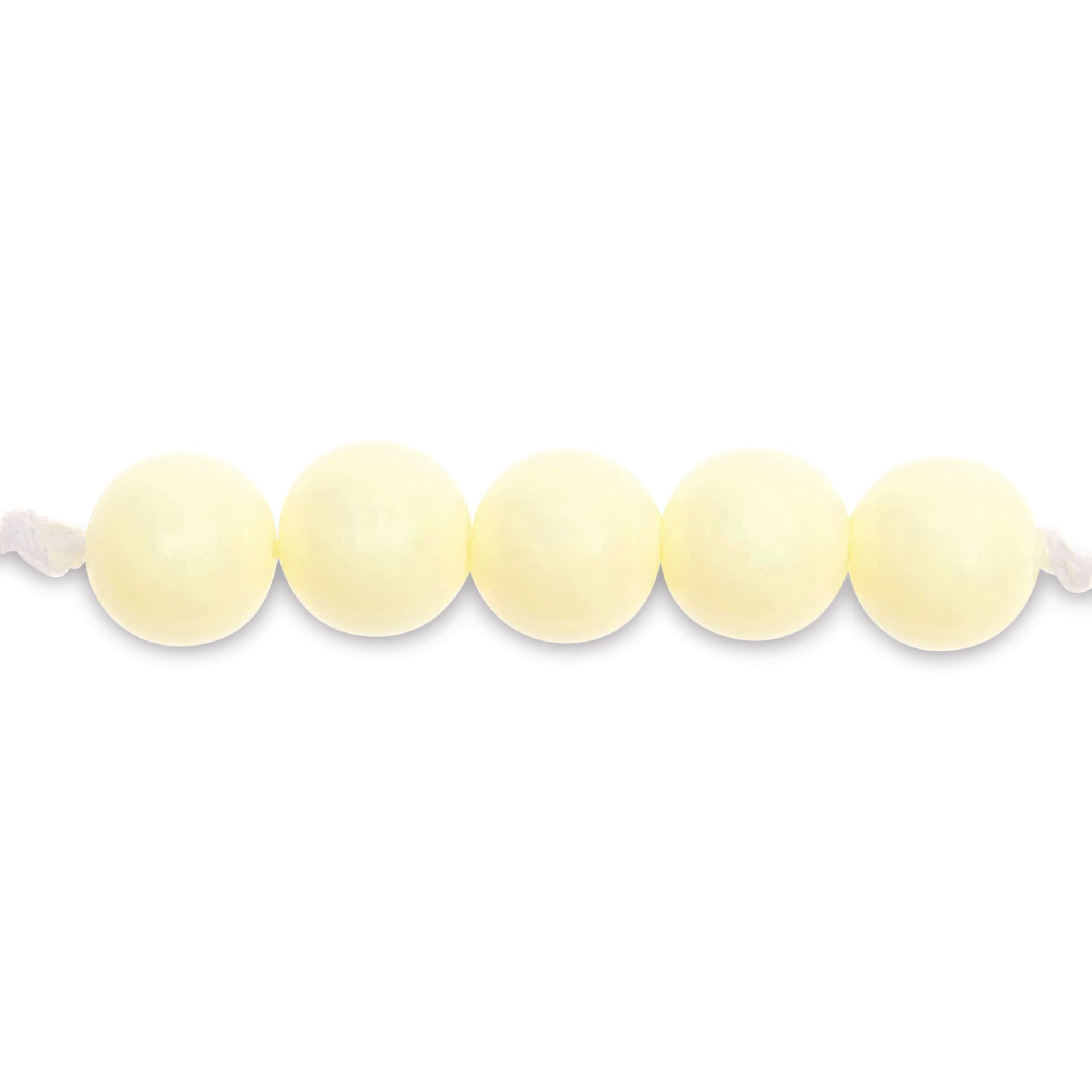 Rico Design Itoshii Plastic Beads - Off White, 10 mm Dia.