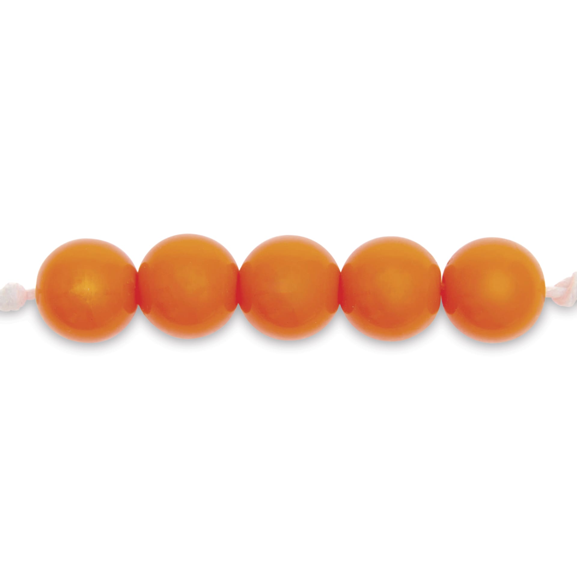 Rico Design Itoshii Plastic Beads - Orange, 10 mm Dia.