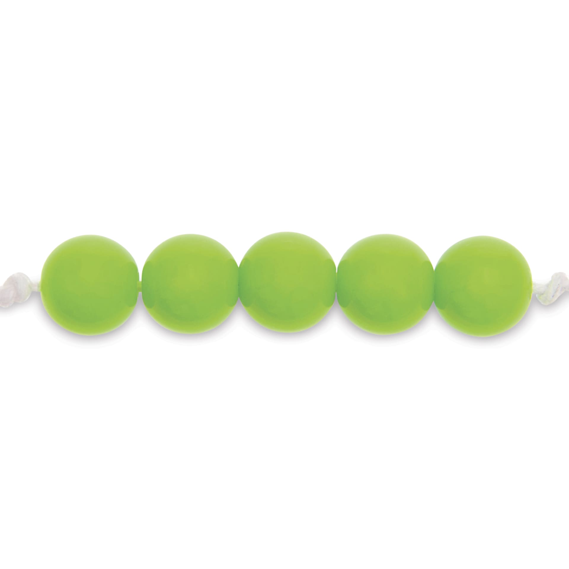 Rico Design Itoshii Plastic Beads - Green, 10 mm Dia.
