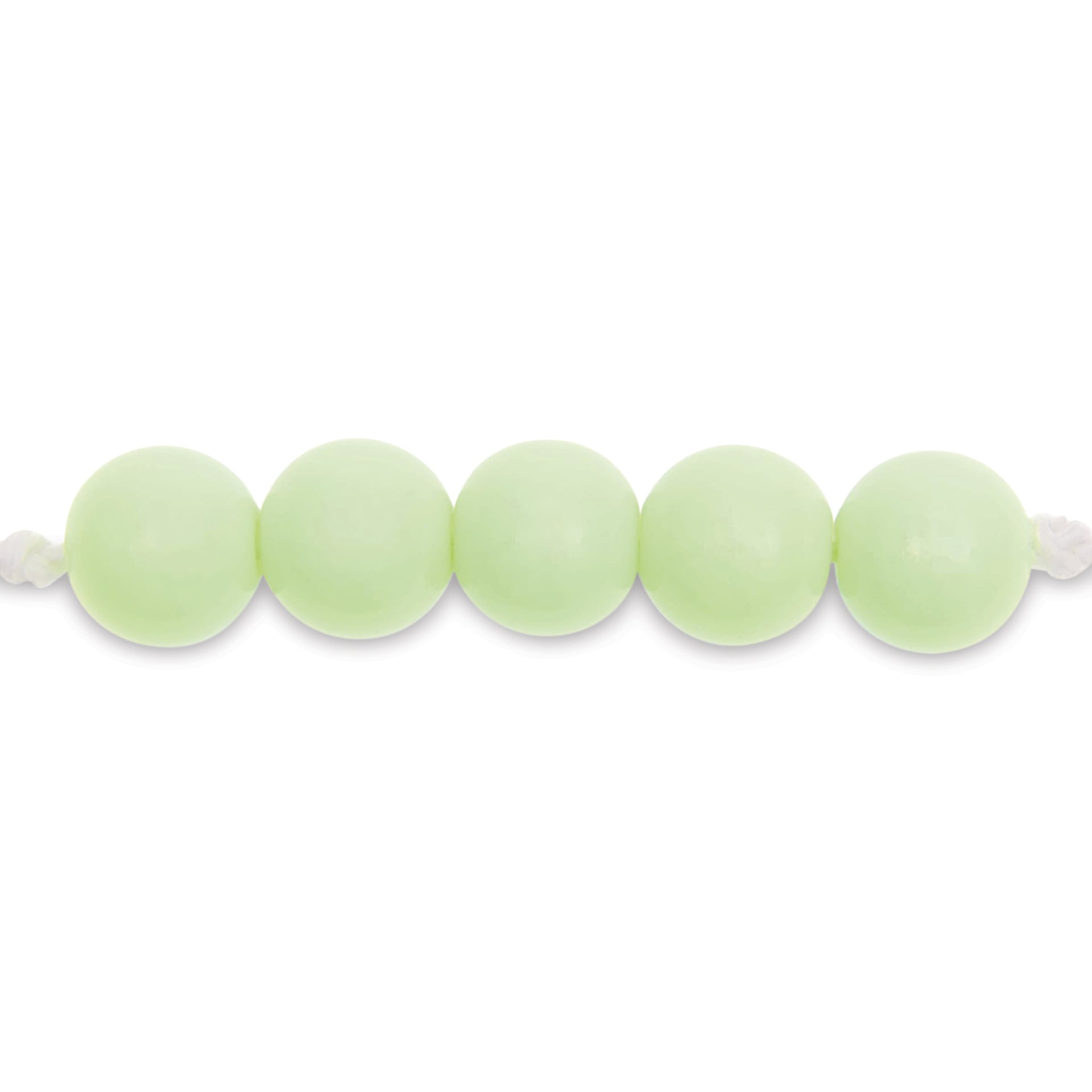 Rico Design Itoshii Plastic Beads - Light Green, 10 mm Dia.