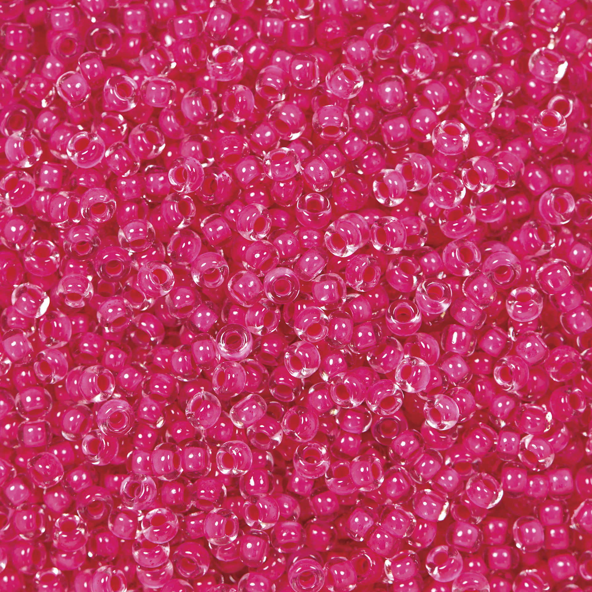 John Bead Terra Intensive Lining Czech Glass Seed Beads - 11/0, Rose