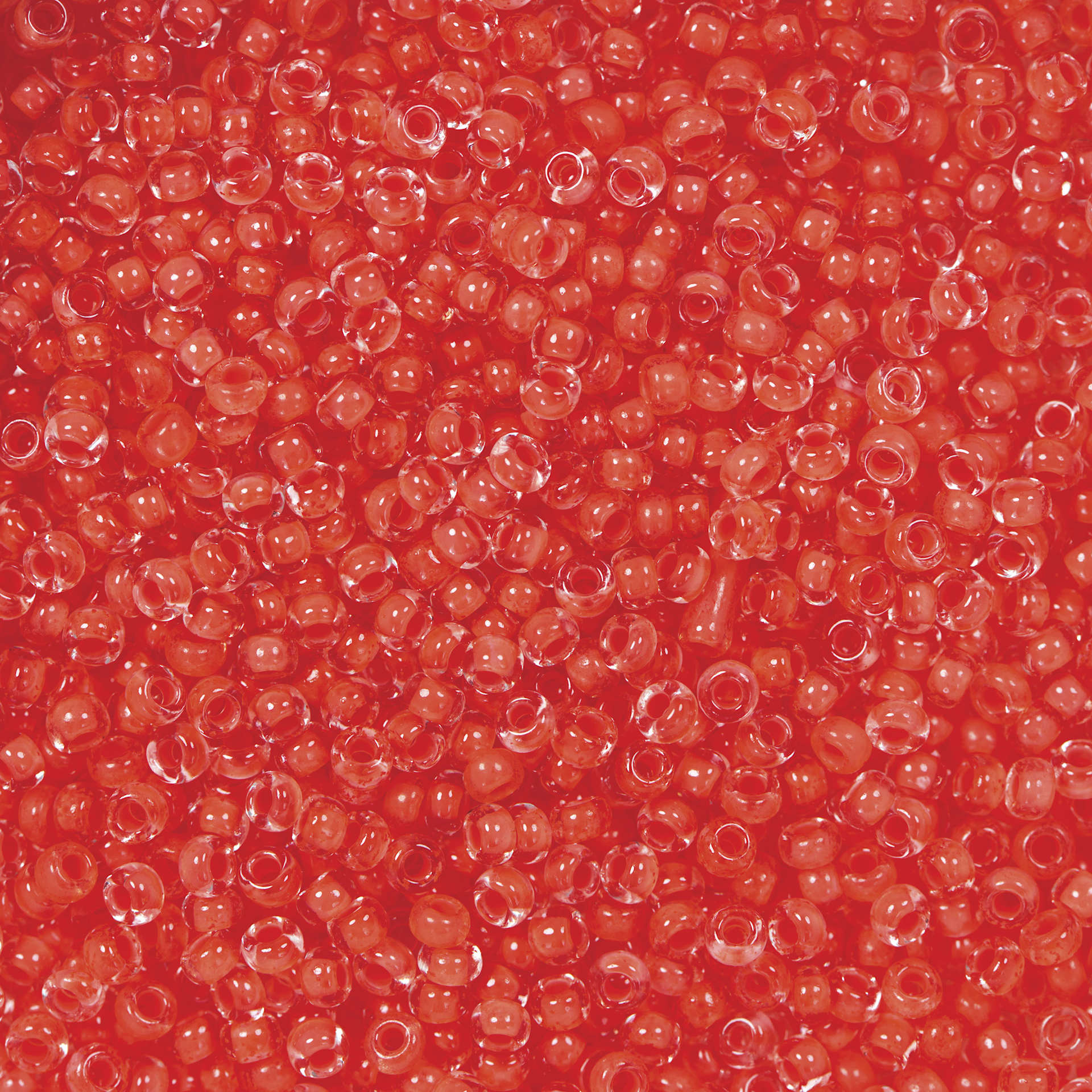 John Bead Terra Intensive Lining Czech Glass Seed Beads - 11/0, Orange