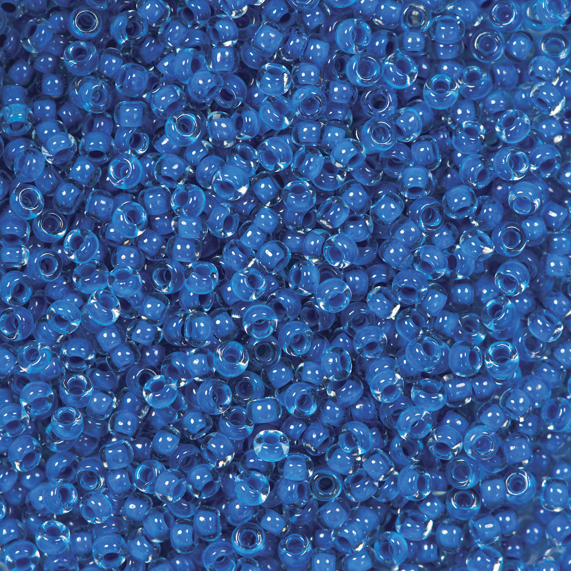 John Bead Terra Intensive Lining Czech Glass Seed Beads - 11/0, Blue