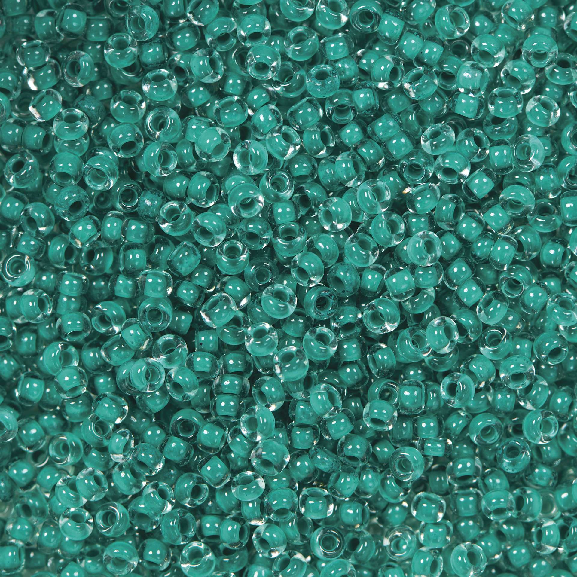 John Bead Terra Intensive Lining Czech Glass Seed Beads - 11/0, Dark Green