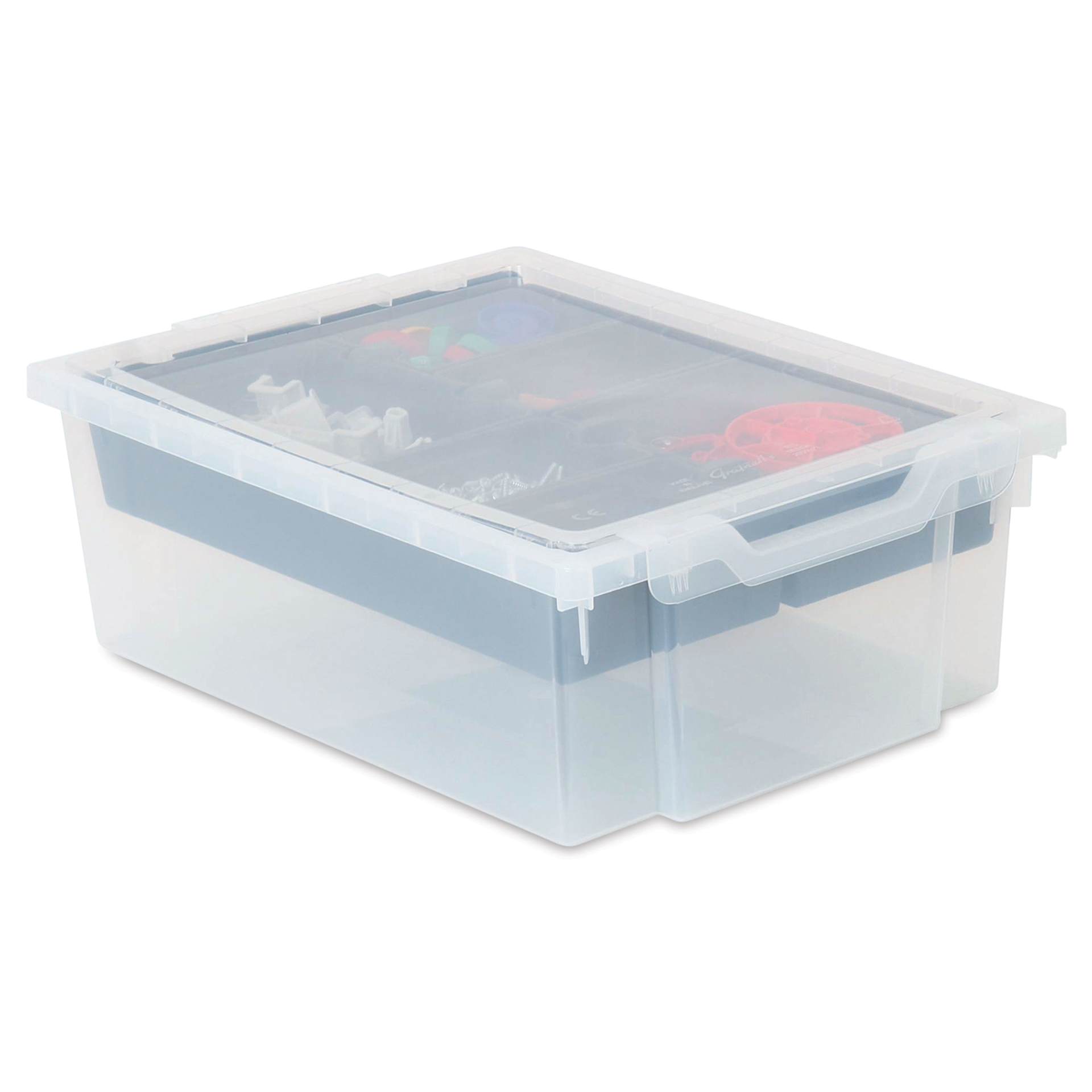 Gratnells Sorted Tray Inserts - Charcoal, Set of 52 (tray insert in lidded box, translucent box not included)