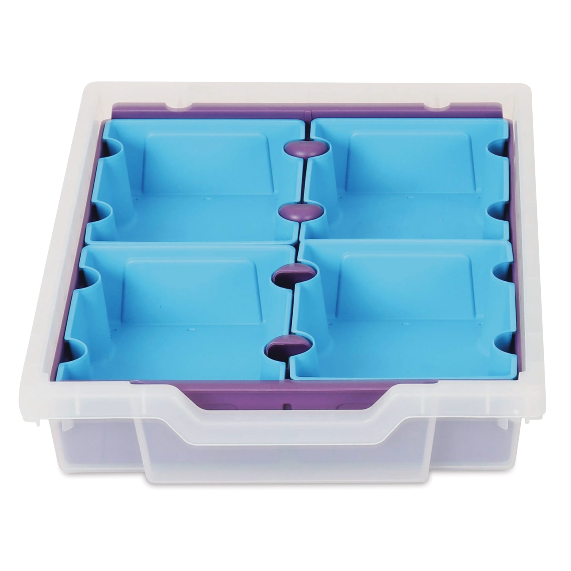 Gratnells Sorted Tray Inserts - Bright, Set of 52 (medium inserts set into single large insert, transluscent bin not included)