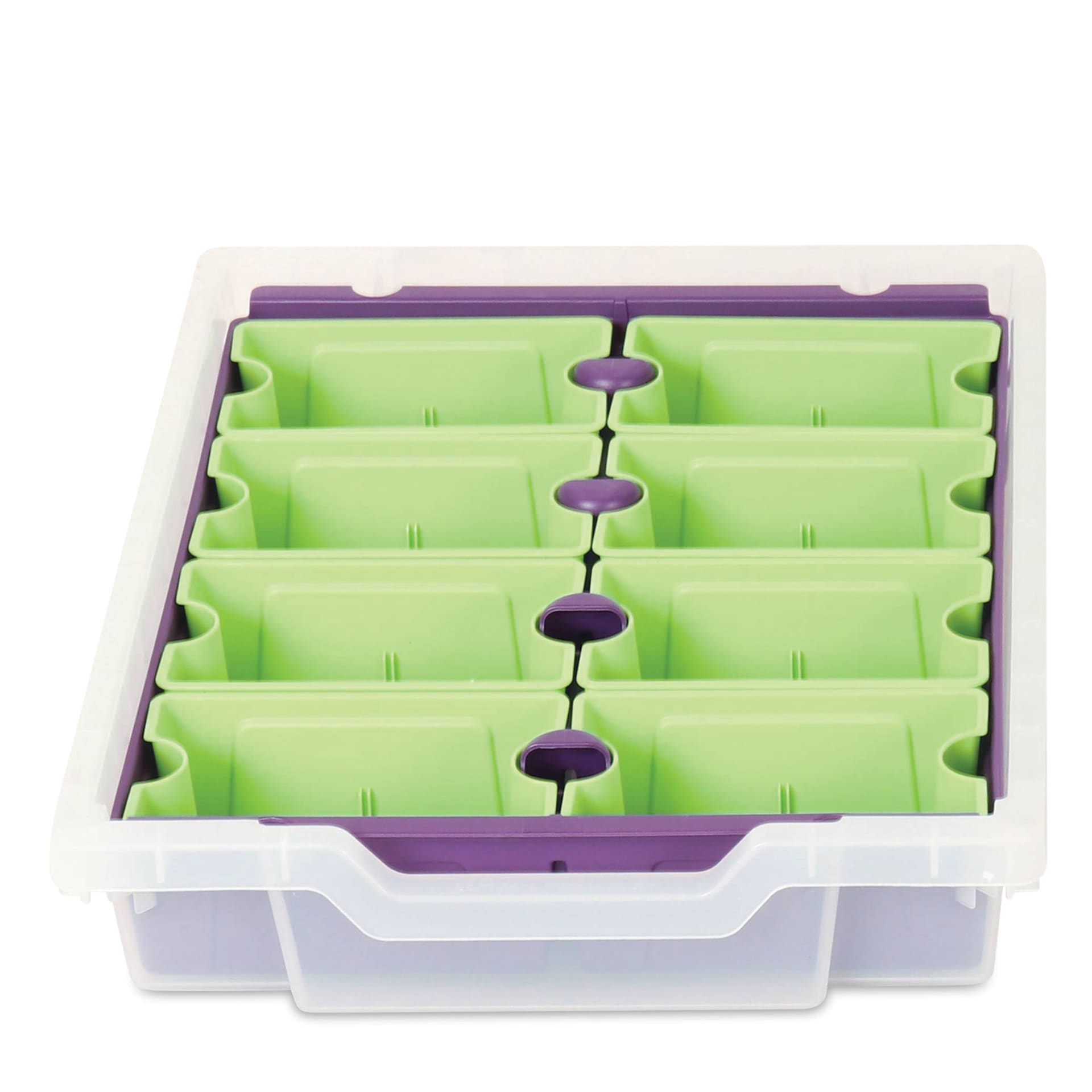 Gratnells Sorted Tray Inserts - Bright, Set of 52 (small inserts set into single large insert, translucent bin not included)
