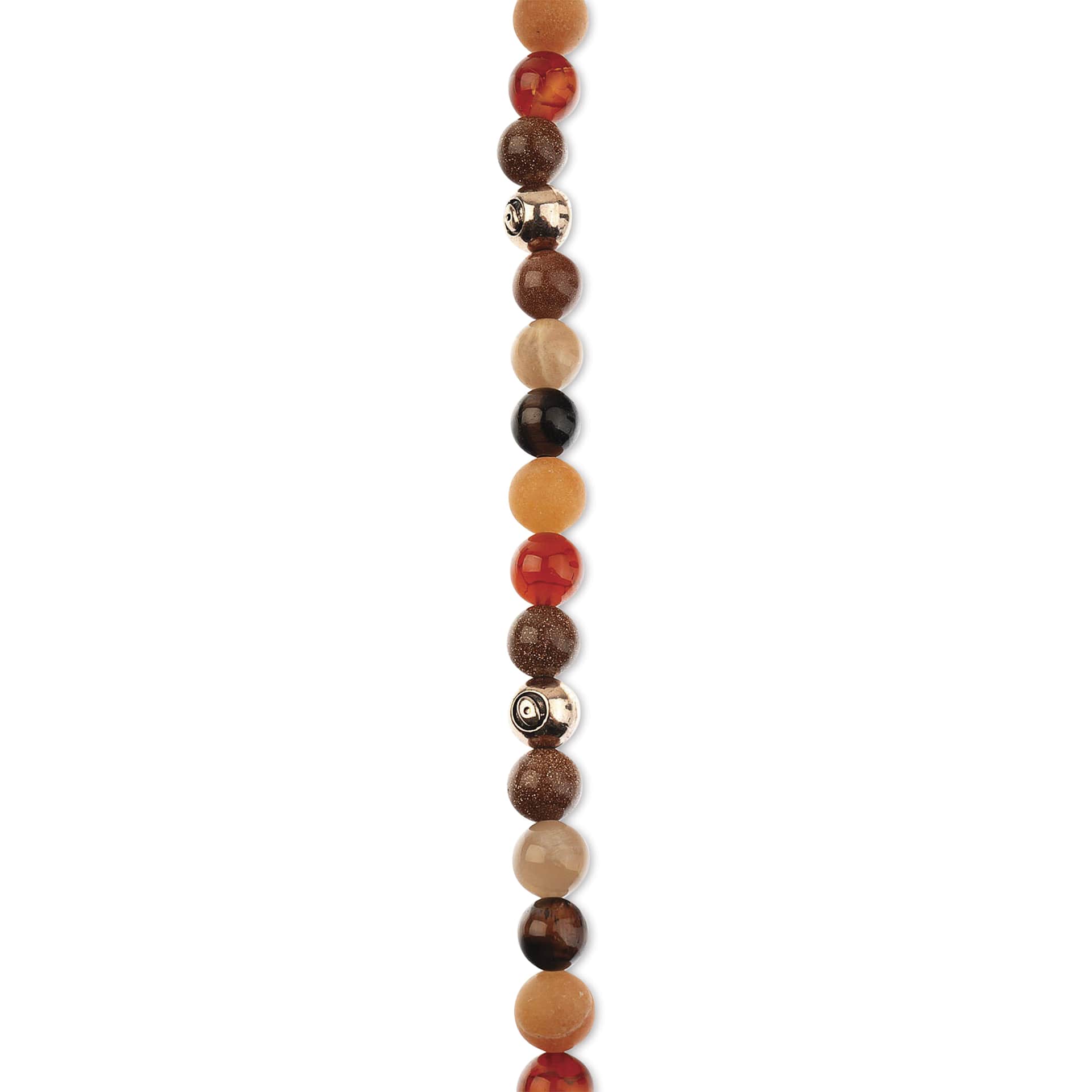 John Bead Solar System Glass Bead Strand - Sun, 8 mm Dia.