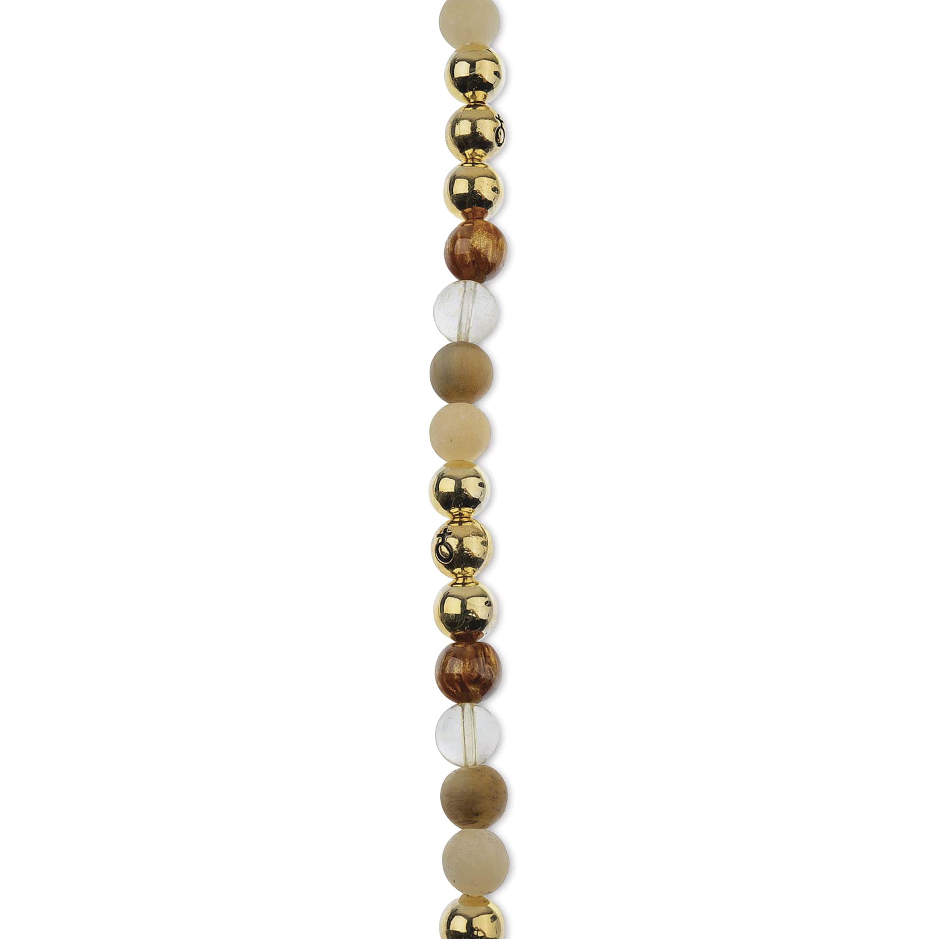 John Bead Solar System Glass Bead Strand - Venus, 8 mm Dia.