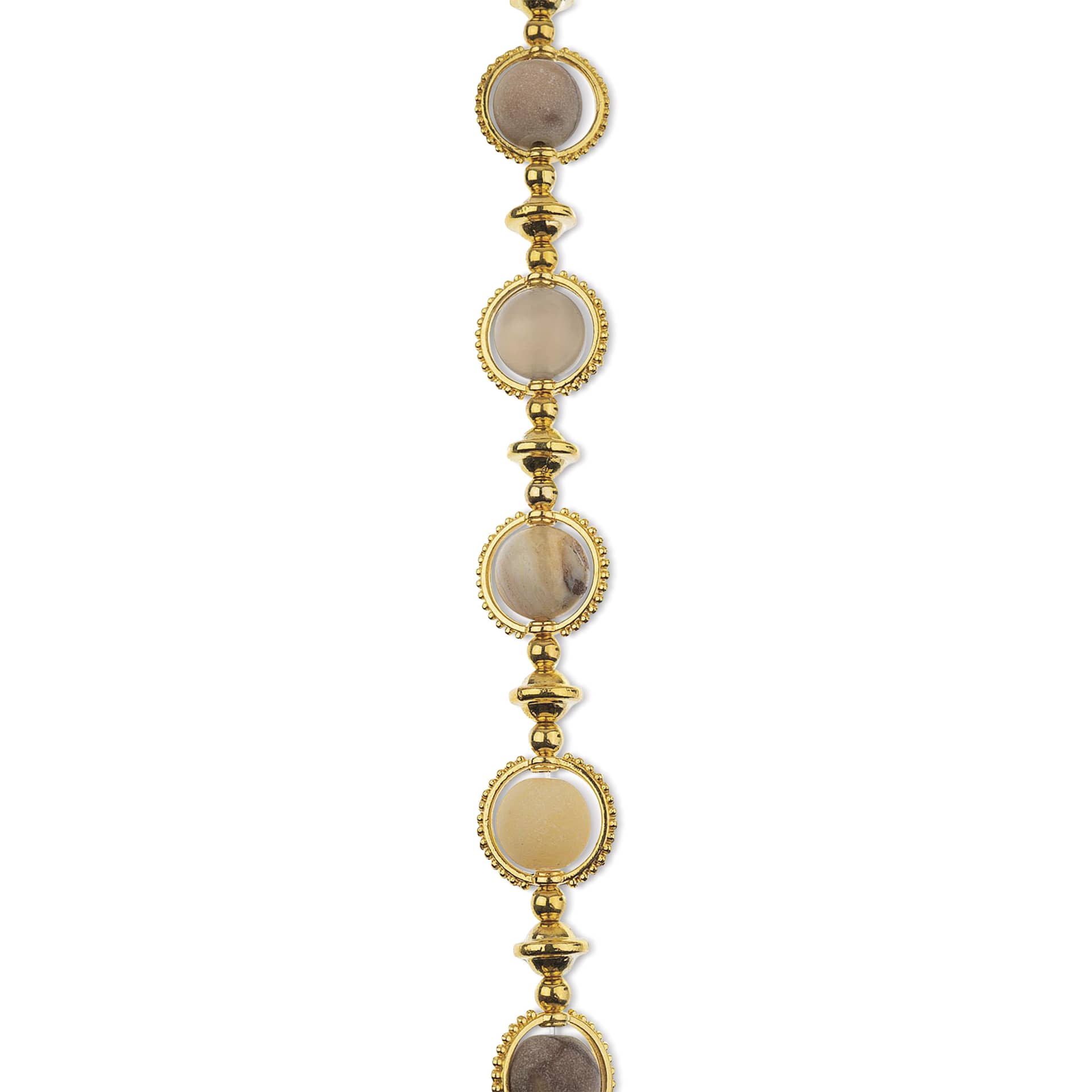 John Bead Solar System Glass Bead Strand - Saturn, 10 mm Dia.