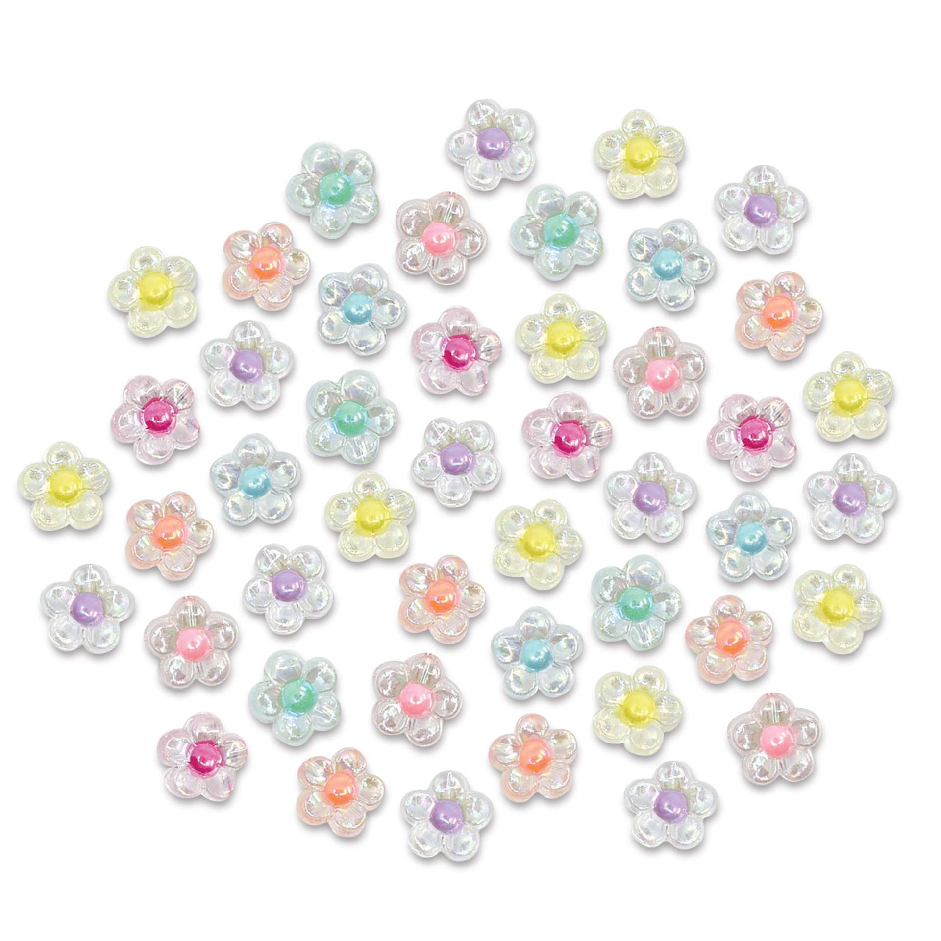 Craft Medley Fashion Acrylic Beads - Flower, 0.9 oz 
