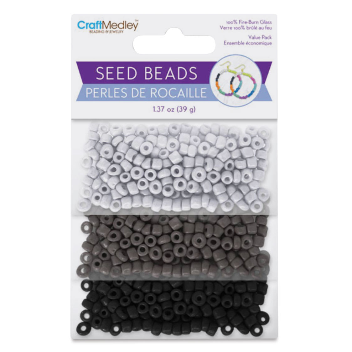 Craft Medley Seed Beads - Classic, 1.37 oz front of packaging