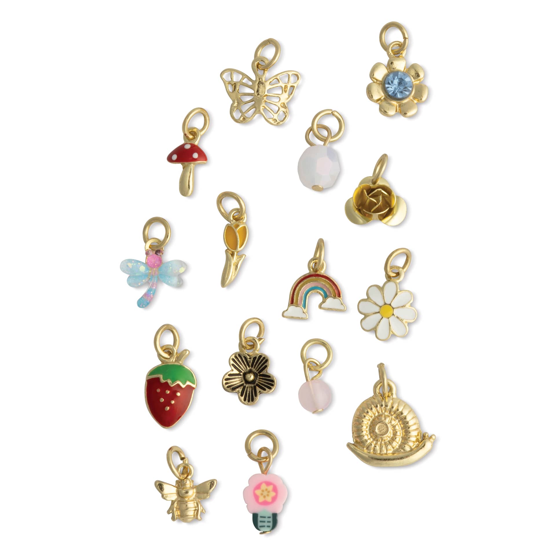 Jewelry Made By Me Charm Set - Pkg of 15, Cottagecore