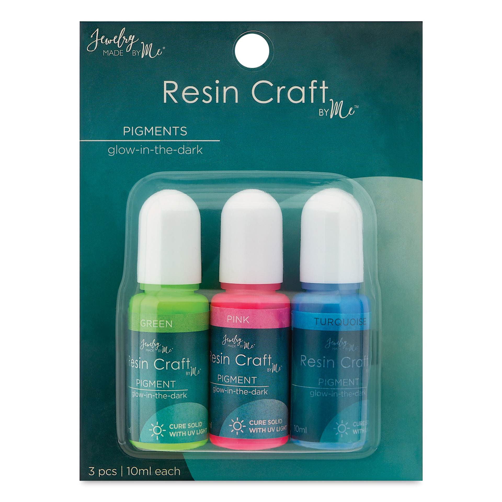 Jewelry Made By Me Liquid Pigment - Set of 3, Glow, 10 ml Bottles front of packaging