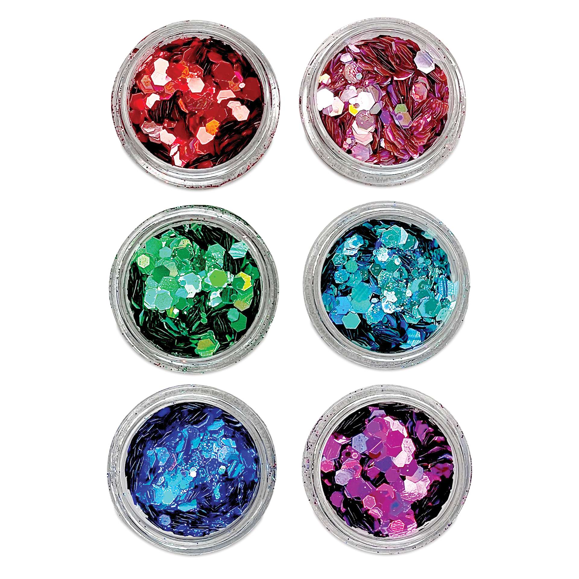 Jewelry Made By Me Glitter Inclusions - Pkg of 6, Bright Glitter, Chunky