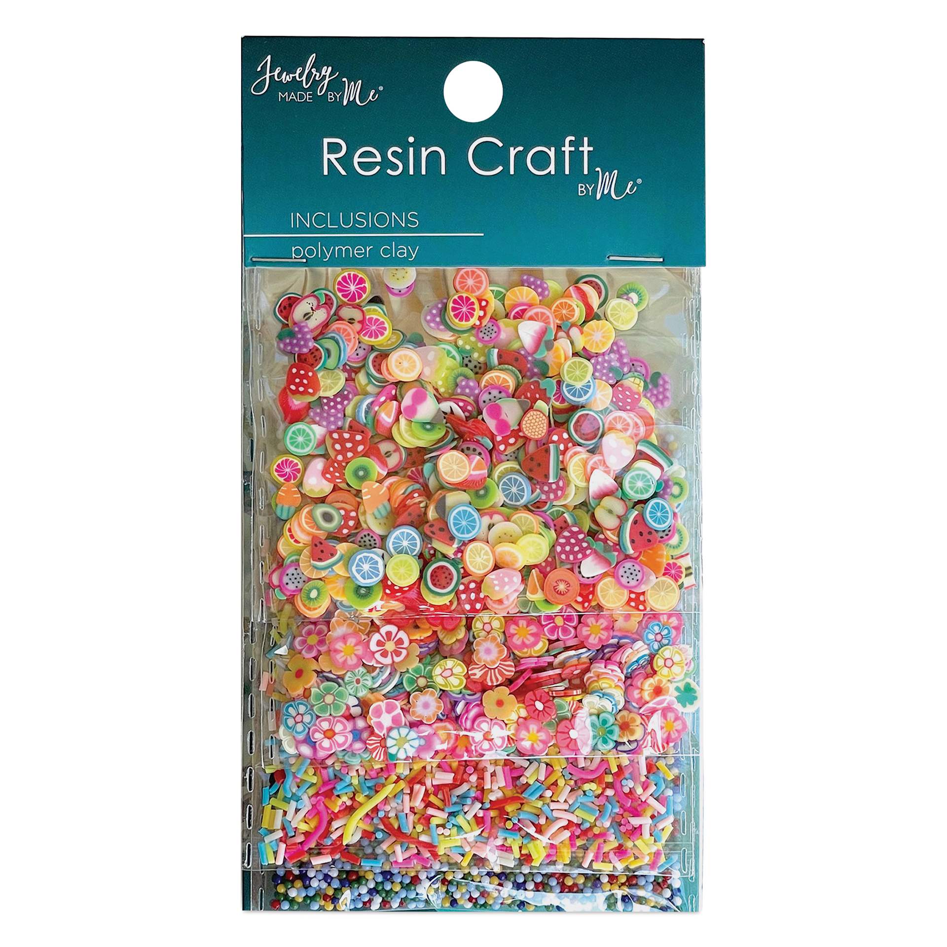 Jewelry Made By Me Polymer Clay Inclusions - Fruit, Flowers and Sprinkles front of packaging