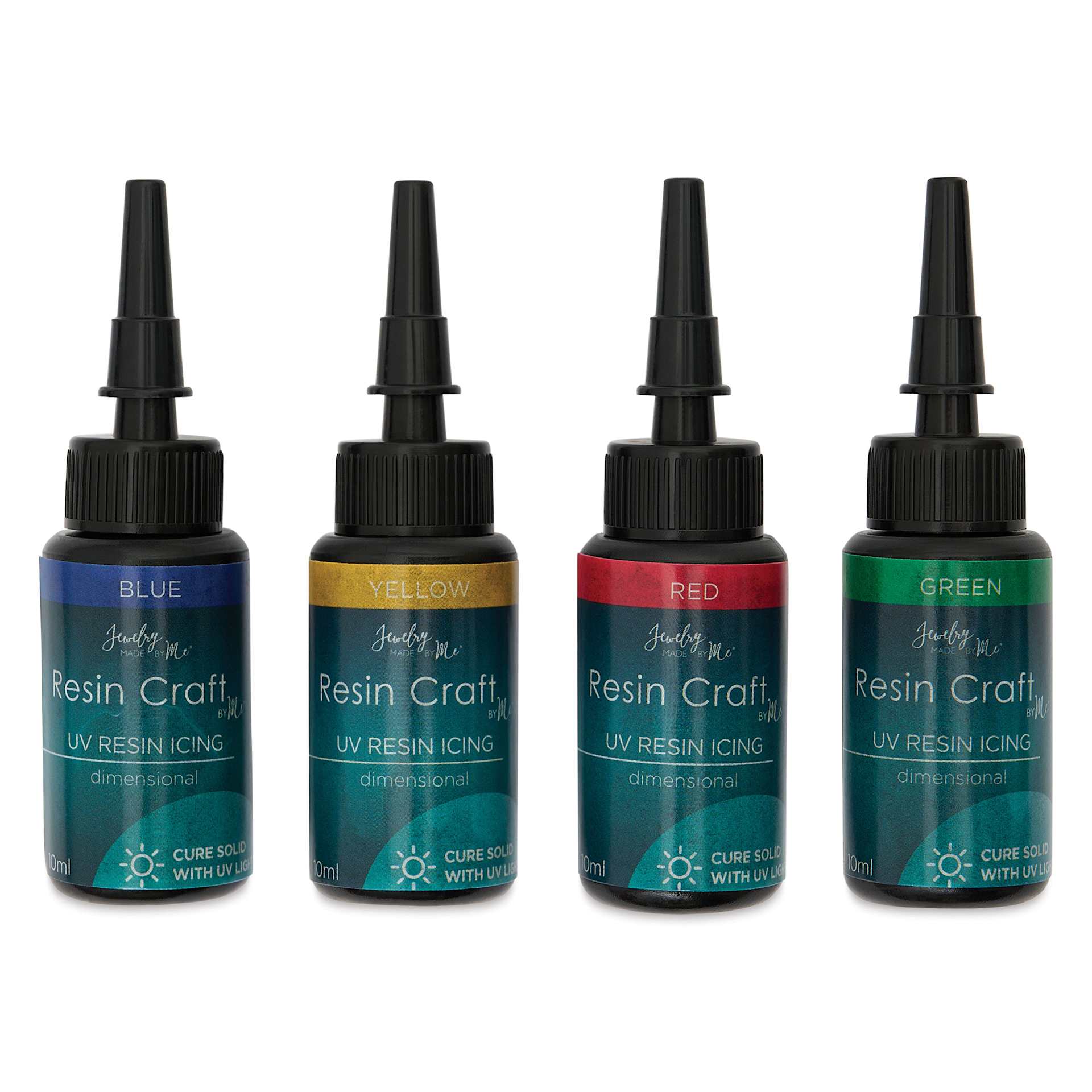 Jewelry Made By Me UV Resin Icing - Set of 4, Primary Colors, 10 ml Bottles