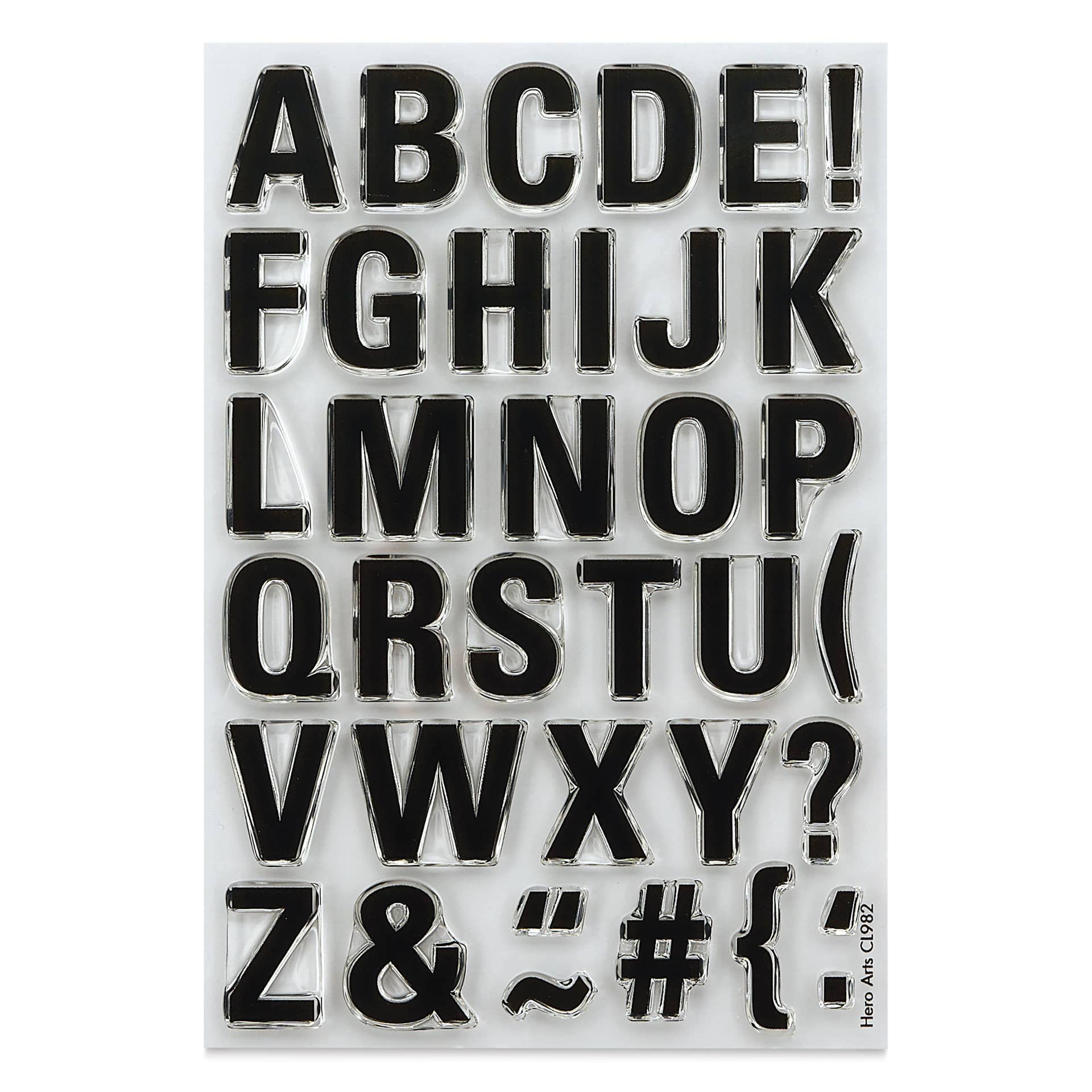 Hero Arts Luggage Tag Alphabet Clear Stamp Set - Set of 35