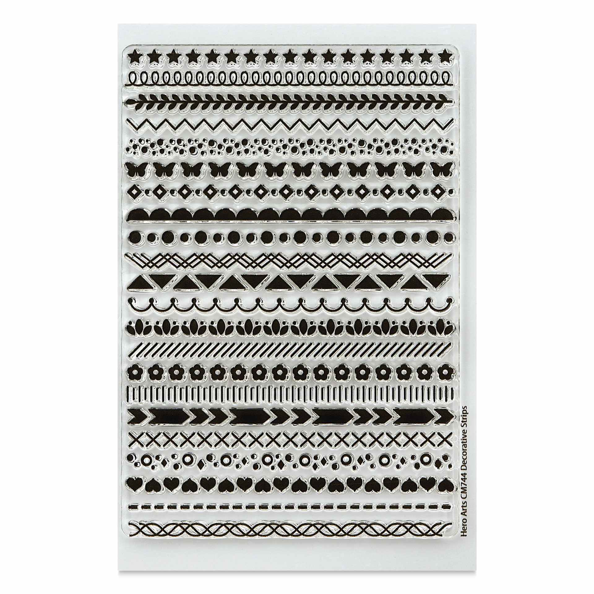 Hero Arts Decorative Patterns Clear Stamp Sets - Pkg of 22, Strips