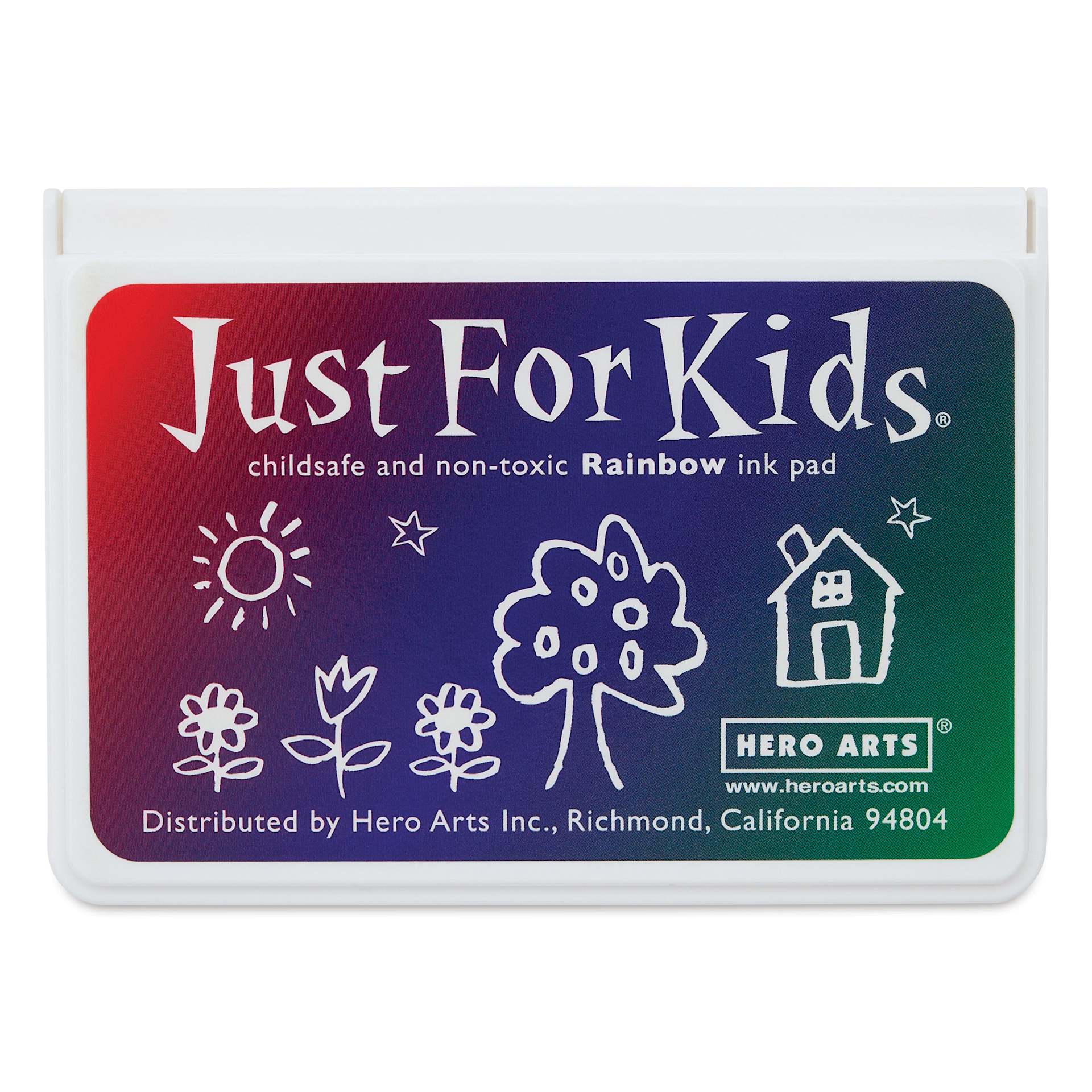 Hero Arts Just For Kids Ink Pad - Rainbow, front of closed pad