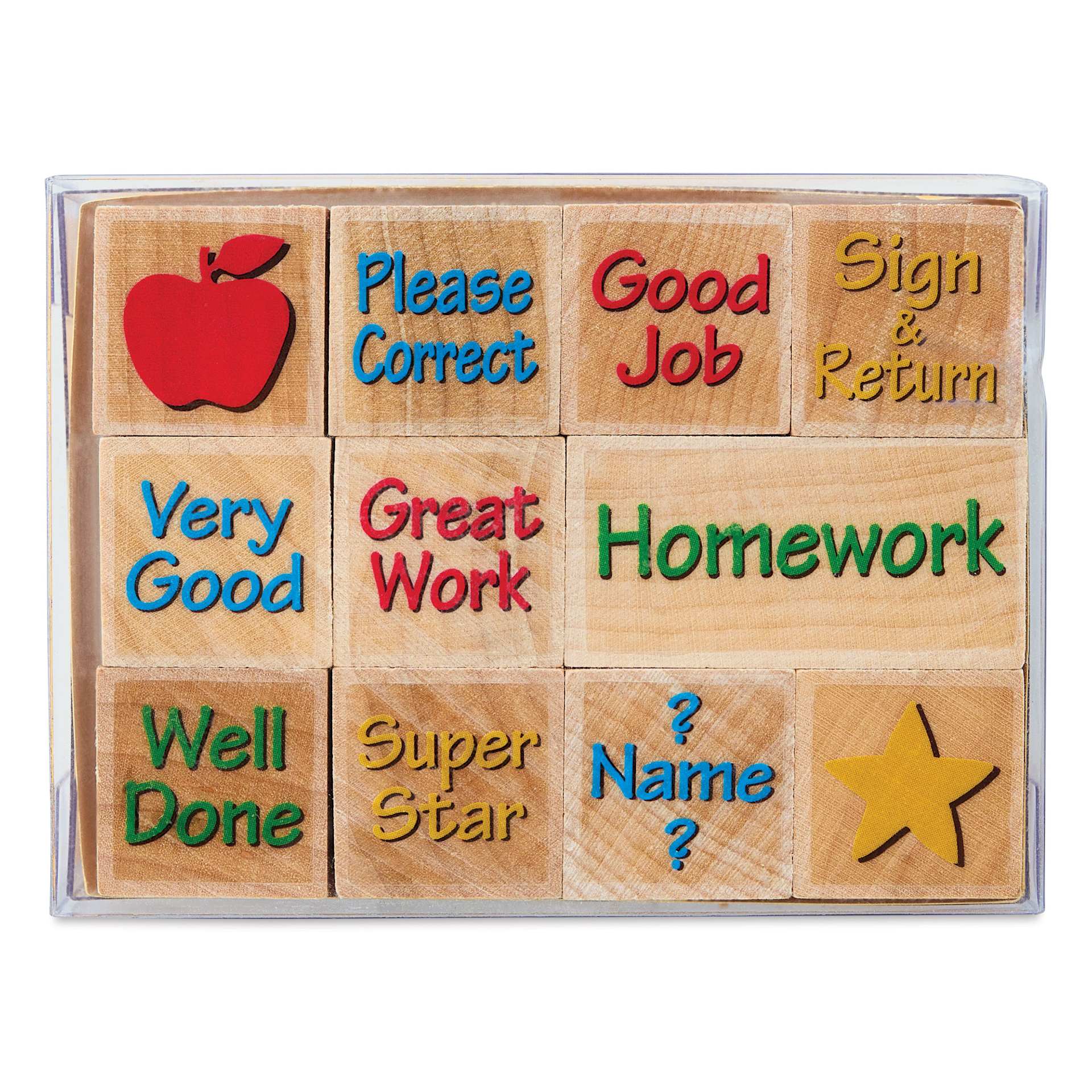 Hero Arts Woodblock Teacher Stamps Set - Set of 11, Messages From Teacher